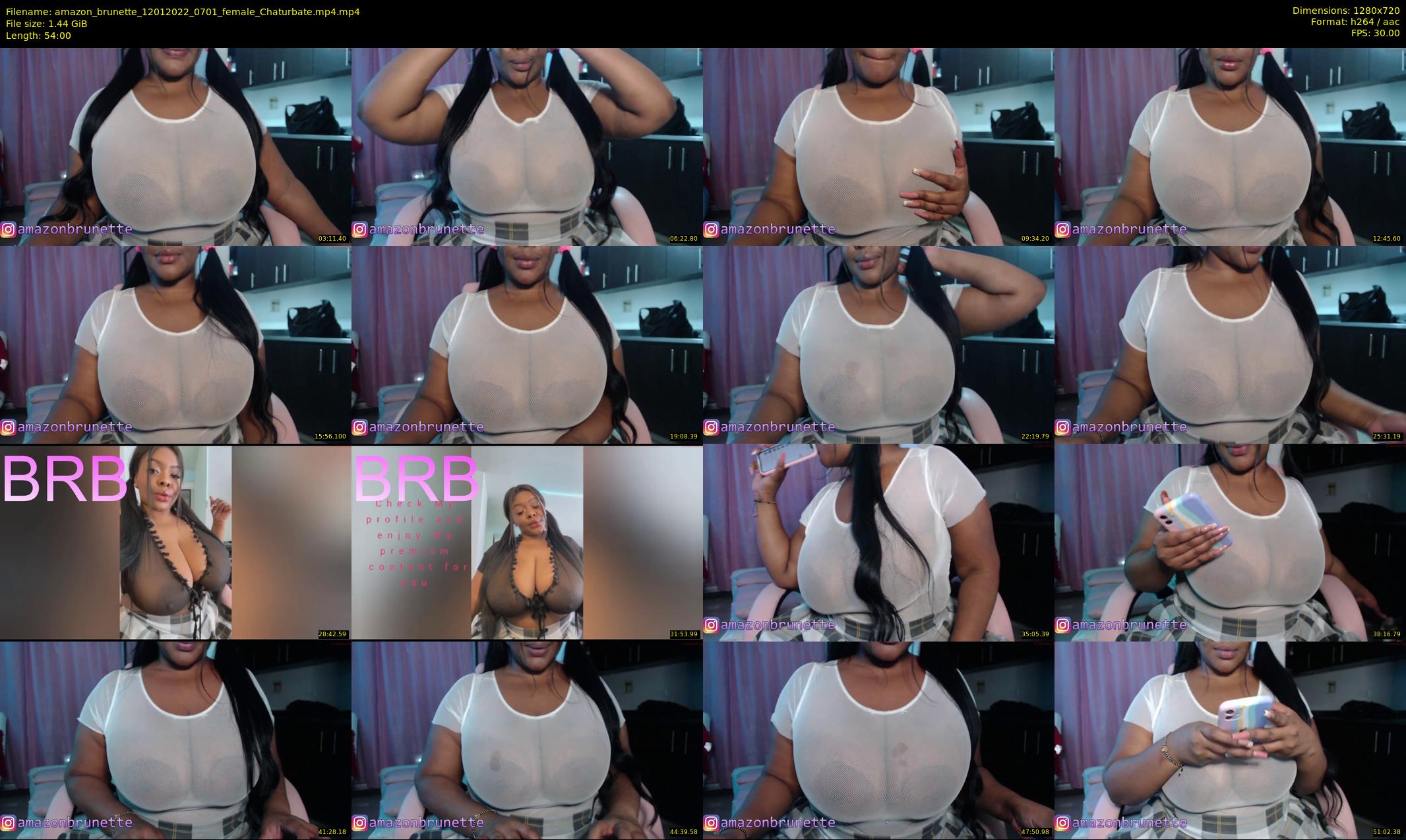 amazon_brunette — 54 minute Chaturbate female cam show recording, 720p, Jan 12, 2022