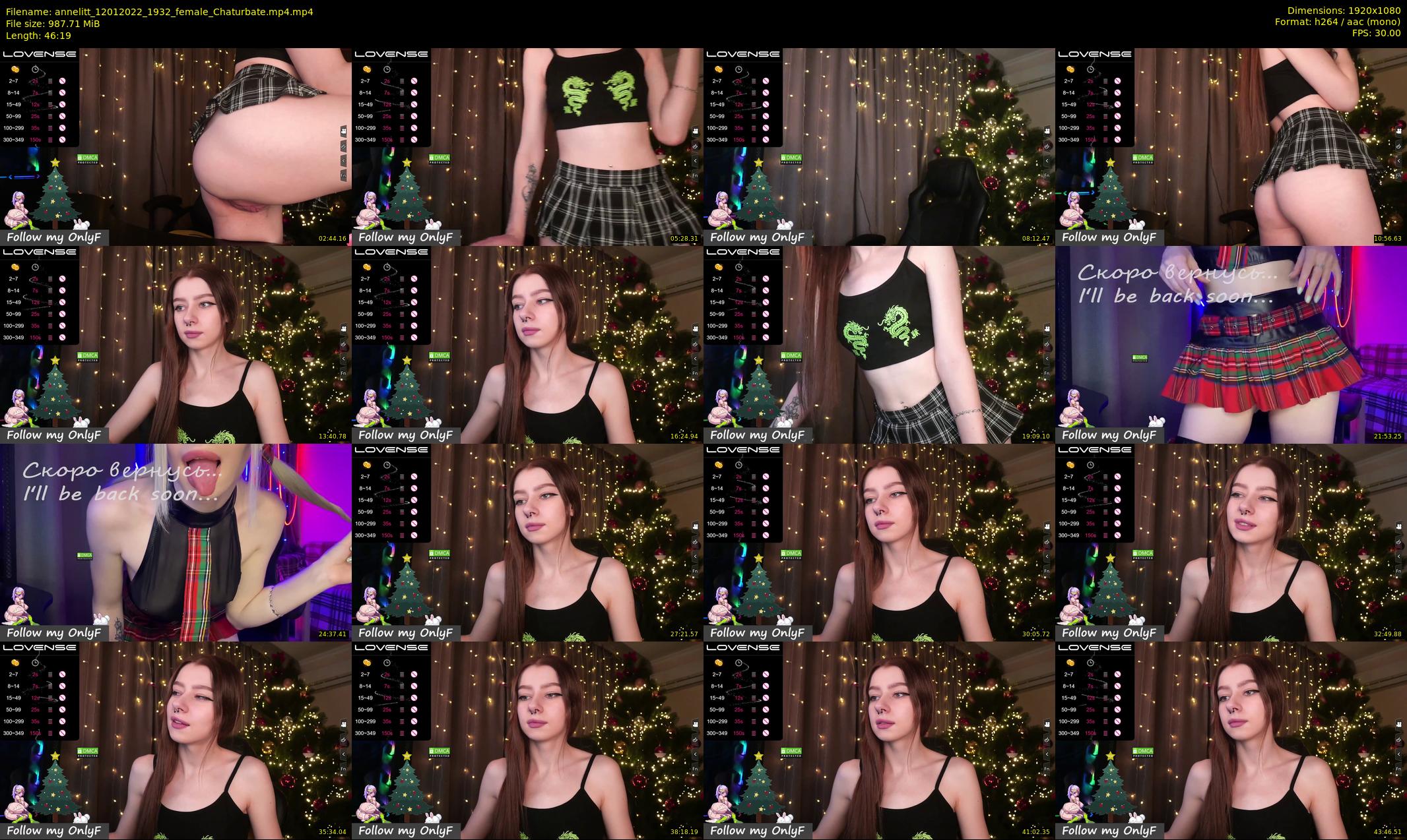 annelitt — 47 minute Chaturbate female cam show recording, 1080p, Jan 12, 2022