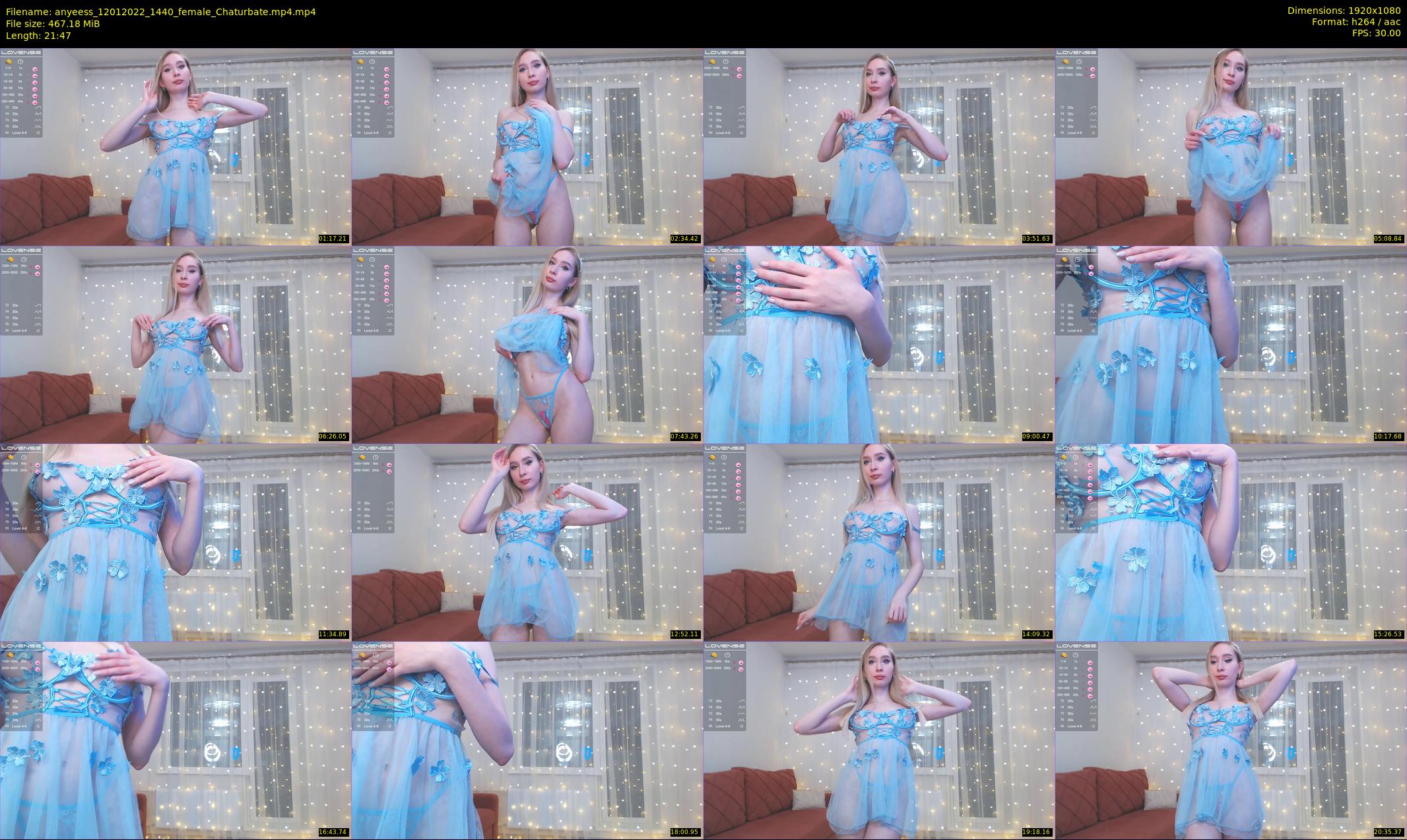 anyeess — 22 minute Chaturbate female cam show recording, 1080p, Jan 12, 2022
