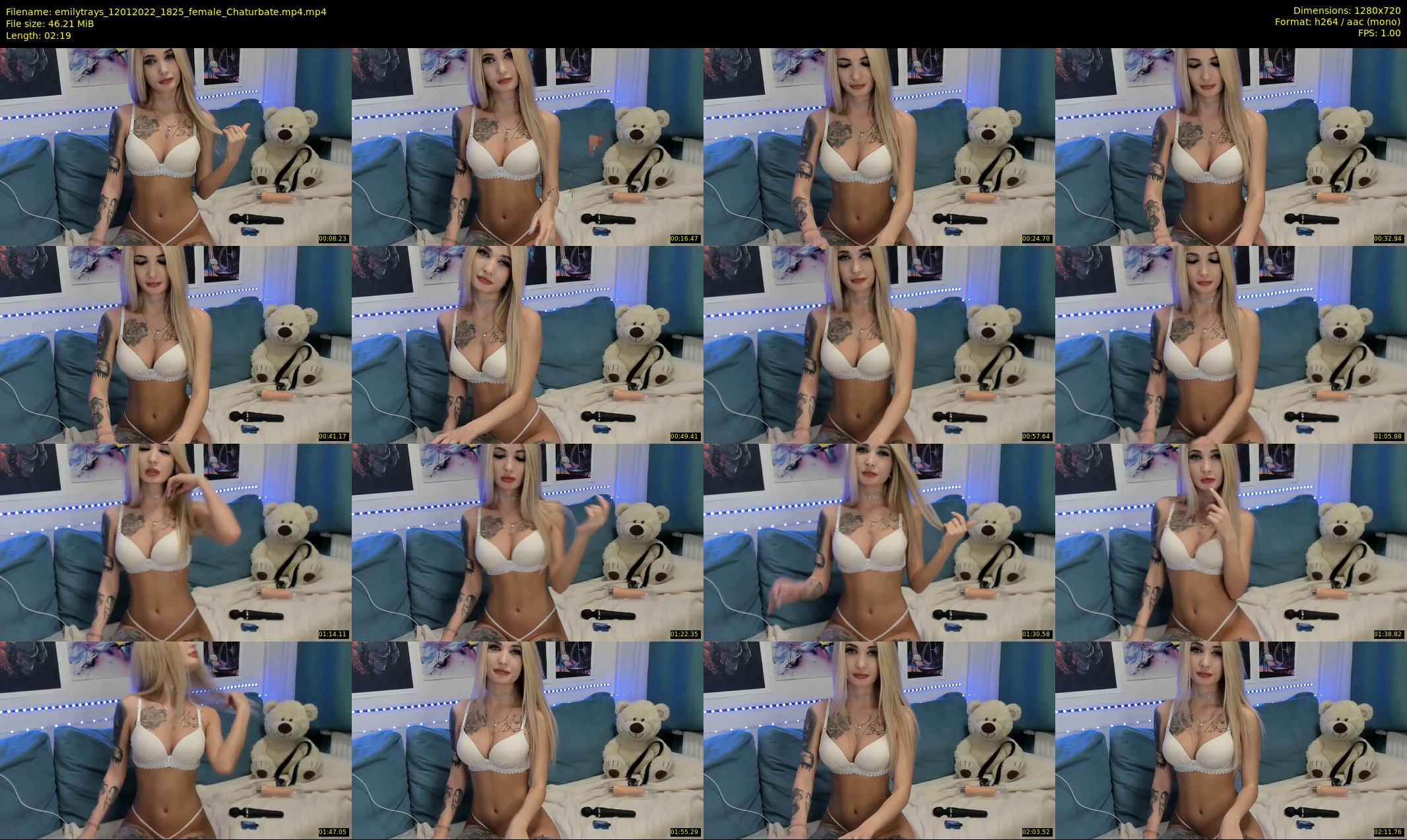 emilytrays — 3 minute Chaturbate female cam show recording, 720p, Jan 12, 2022