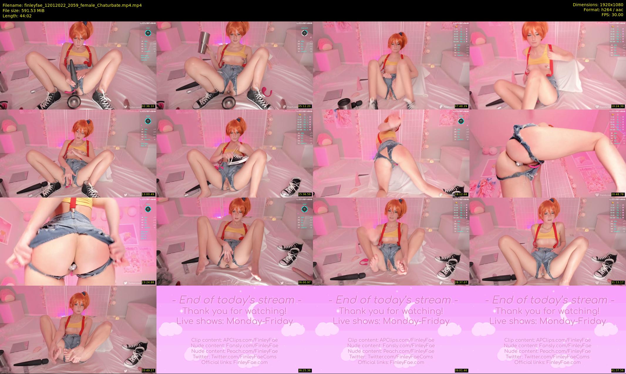 finleyfae — 45 minute Chaturbate female cam show recording, 1080p, Jan 12, 2022