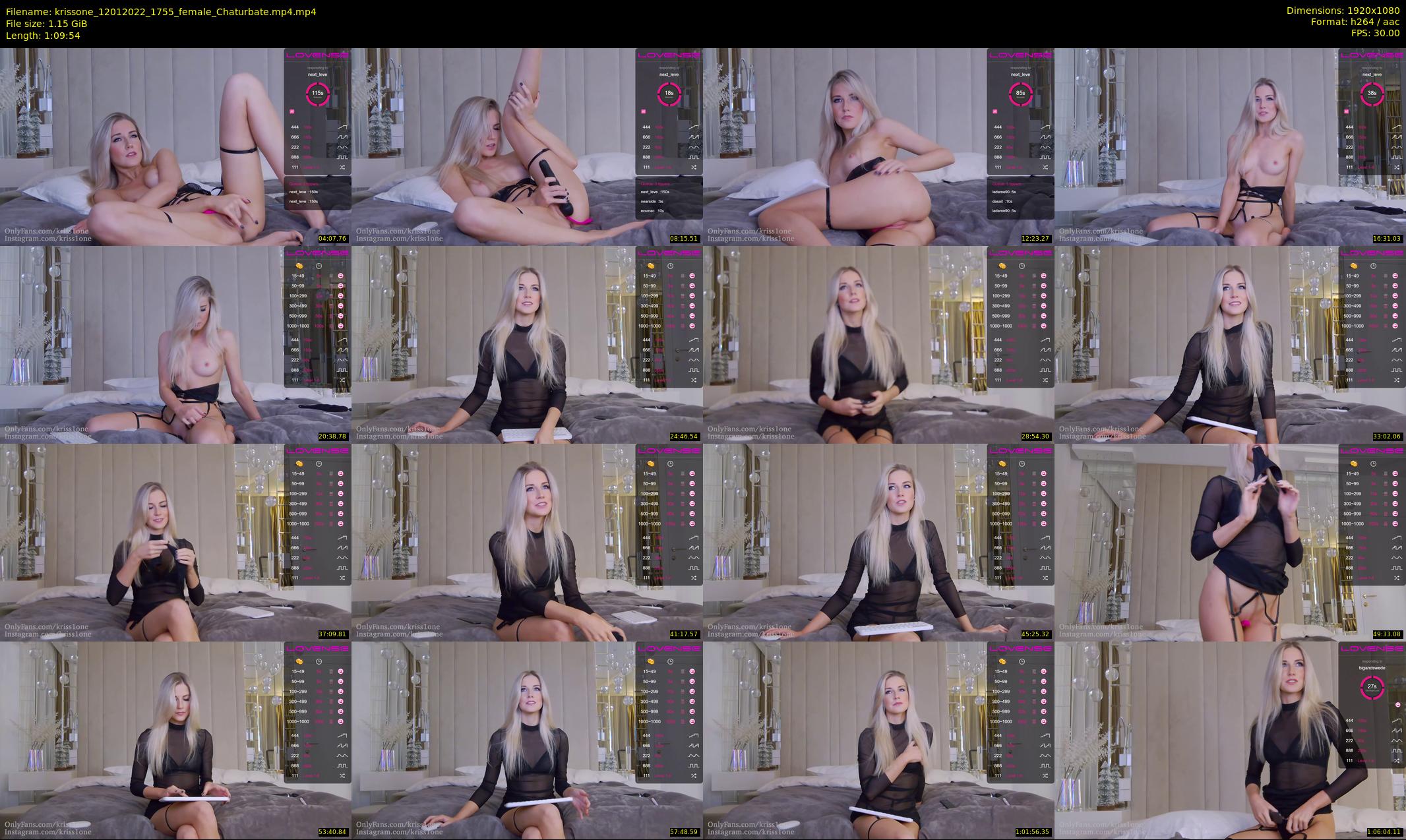 krissone — 70 minute Chaturbate female cam show recording, 1080p, Jan 12, 2022