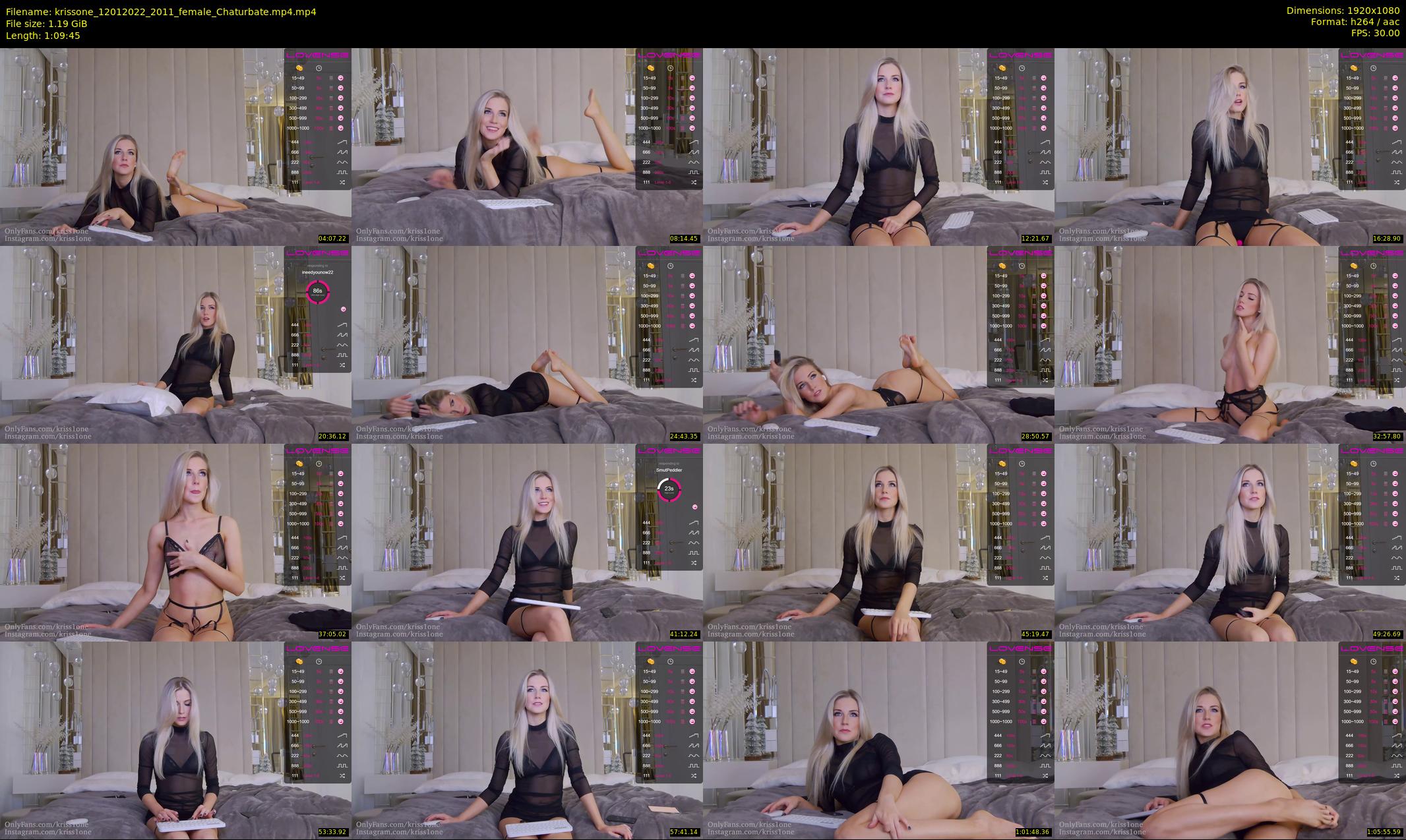 krissone — 70 minute Chaturbate female cam show recording, 1080p, Jan 12, 2022