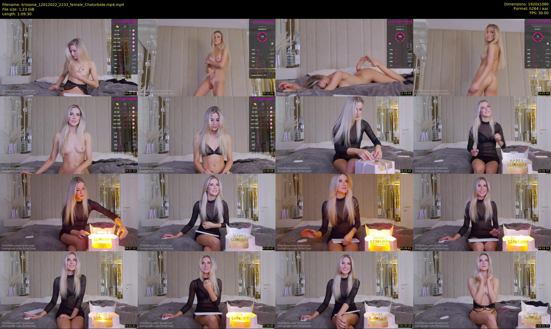 krissone — 70 minute Chaturbate female cam show recording, 1080p, Jan 12, 2022