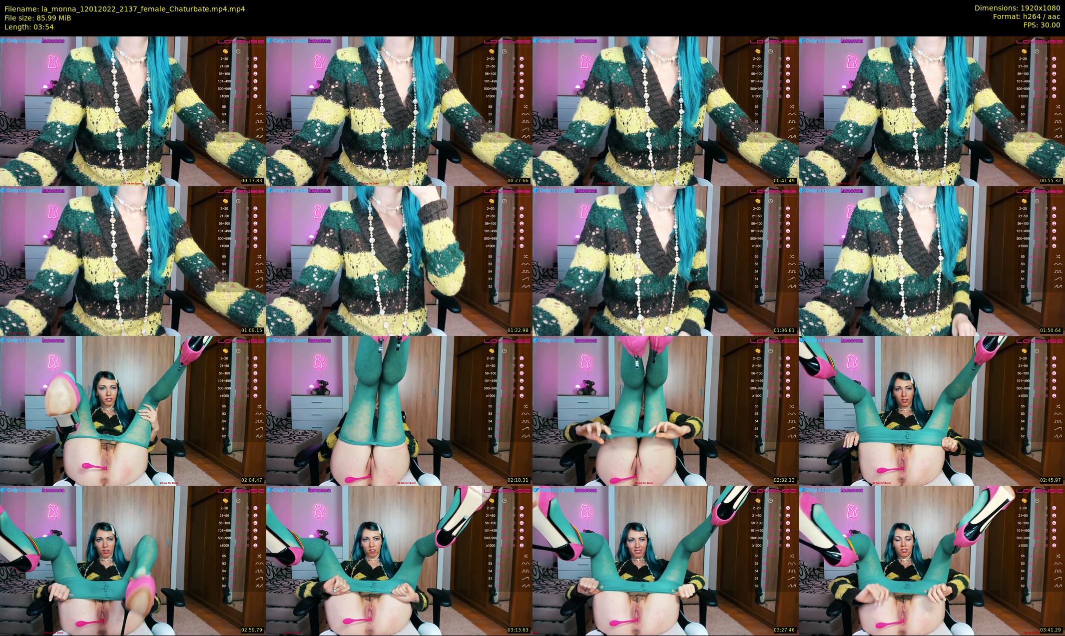 la_monna — 4 minute Chaturbate female cam show recording, 1080p, Jan 12, 2022