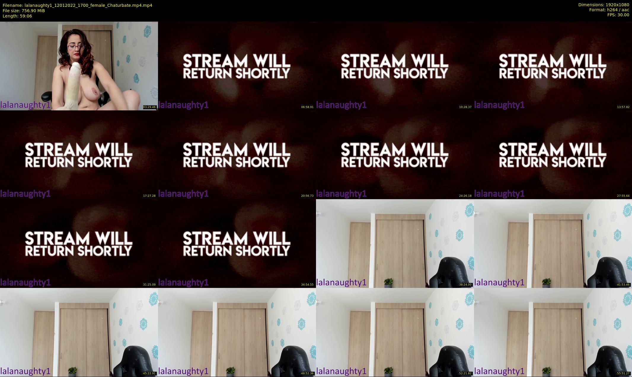 lalanaughty1 — 60 minute Chaturbate female cam show recording, 1080p, Jan 12, 2022