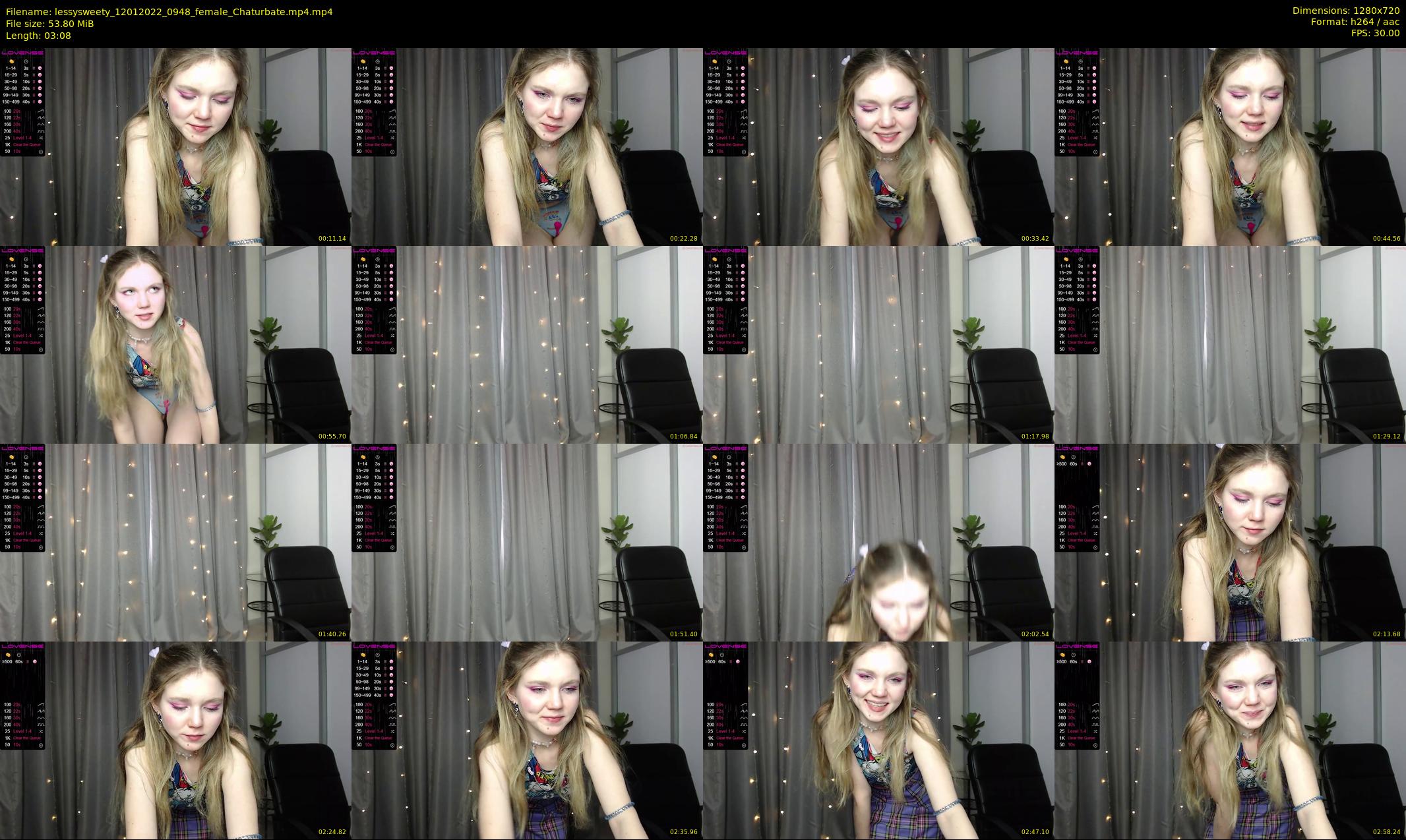 lessysweety — 4 minute Chaturbate female cam show recording, 720p, Jan 12, 2022