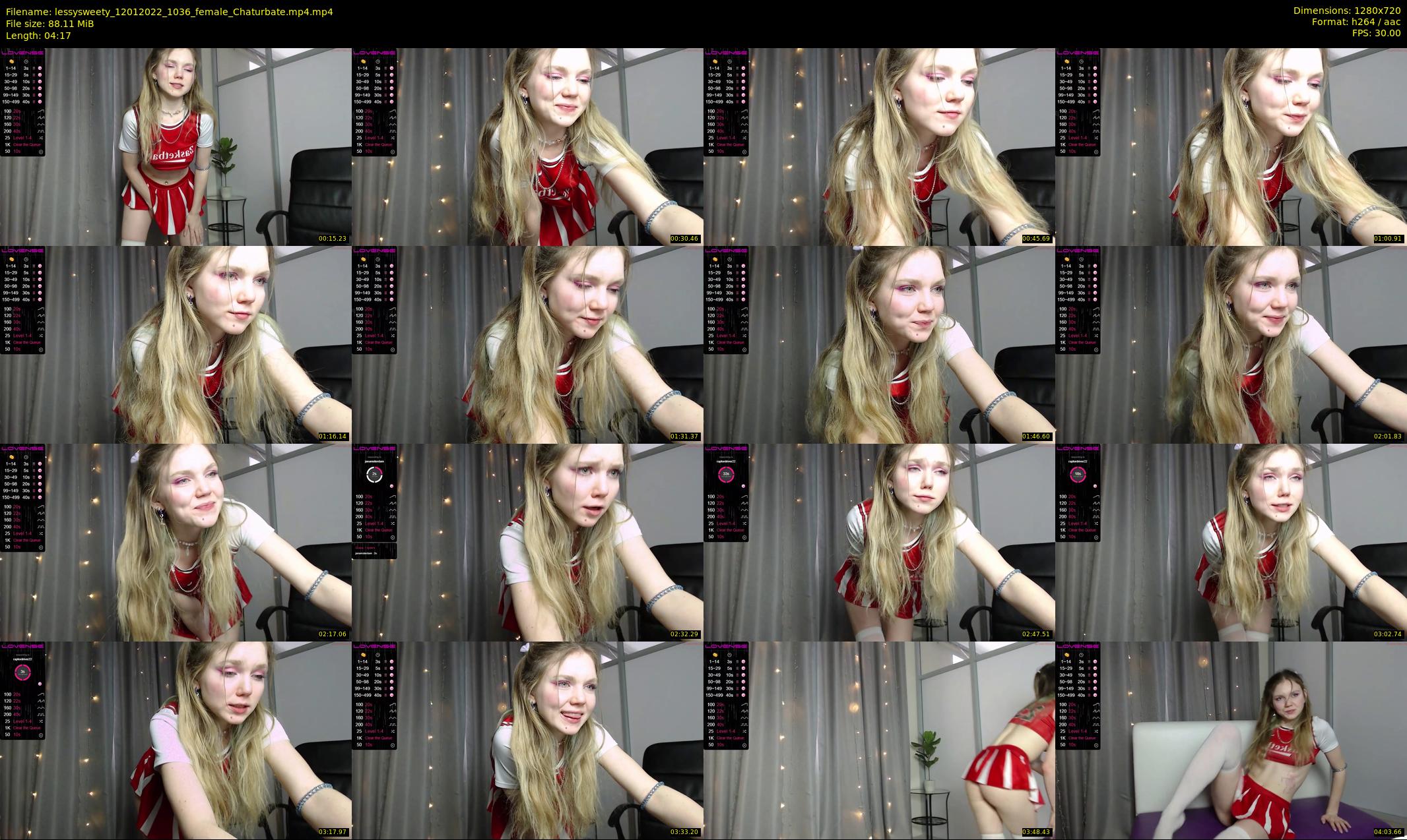 lessysweety — 5 minute Chaturbate female cam show recording, 720p, Jan 12, 2022