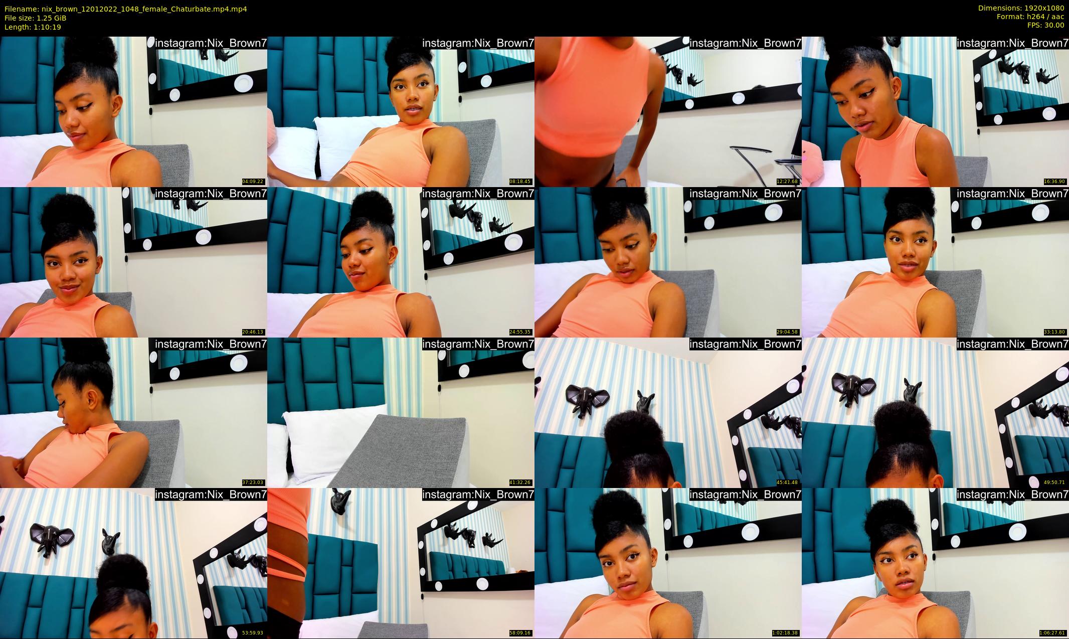 nix_brown — 71 minute Chaturbate female cam show recording, 1080p, Jan 12, 2022