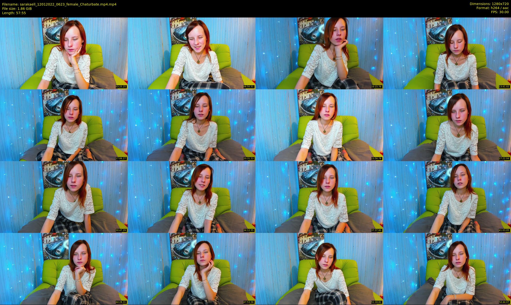 sarakaell — 58 minute Chaturbate female cam show recording, 720p, Jan 12, 2022