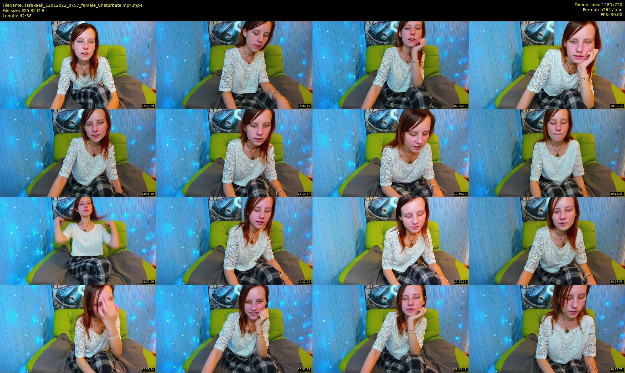sarakaell — 43 minute Chaturbate female cam show recording, 720p, Jan 12, 2022