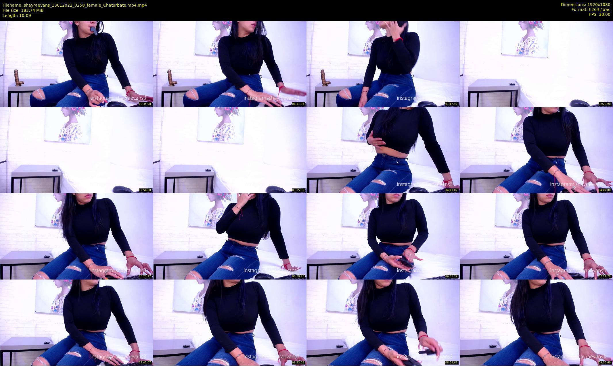shayraevans — 11 minute Chaturbate female cam show recording, 1080p, Jan 13, 2022