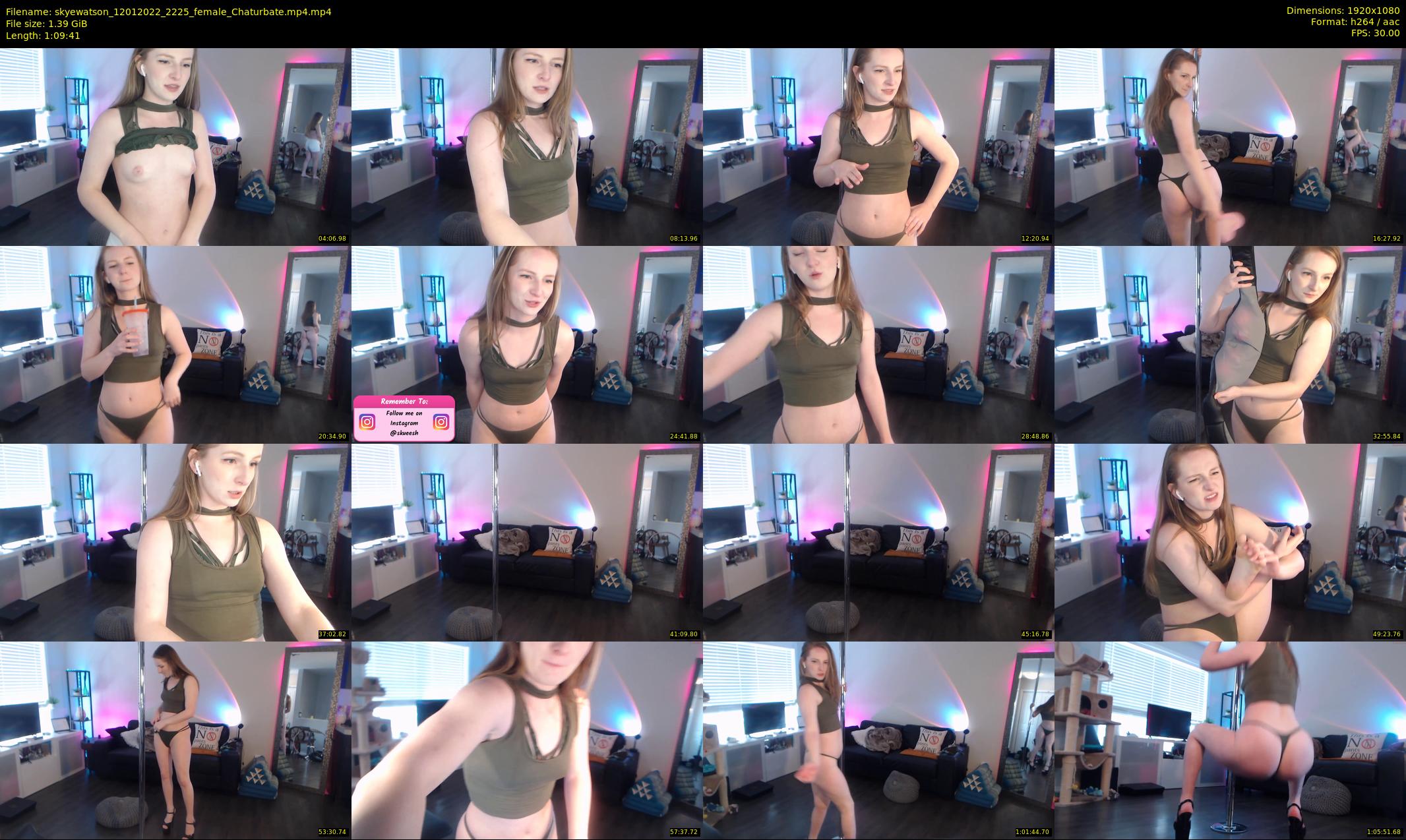 skyewatson — 70 minute Chaturbate female cam show recording, 1080p, Jan 12, 2022