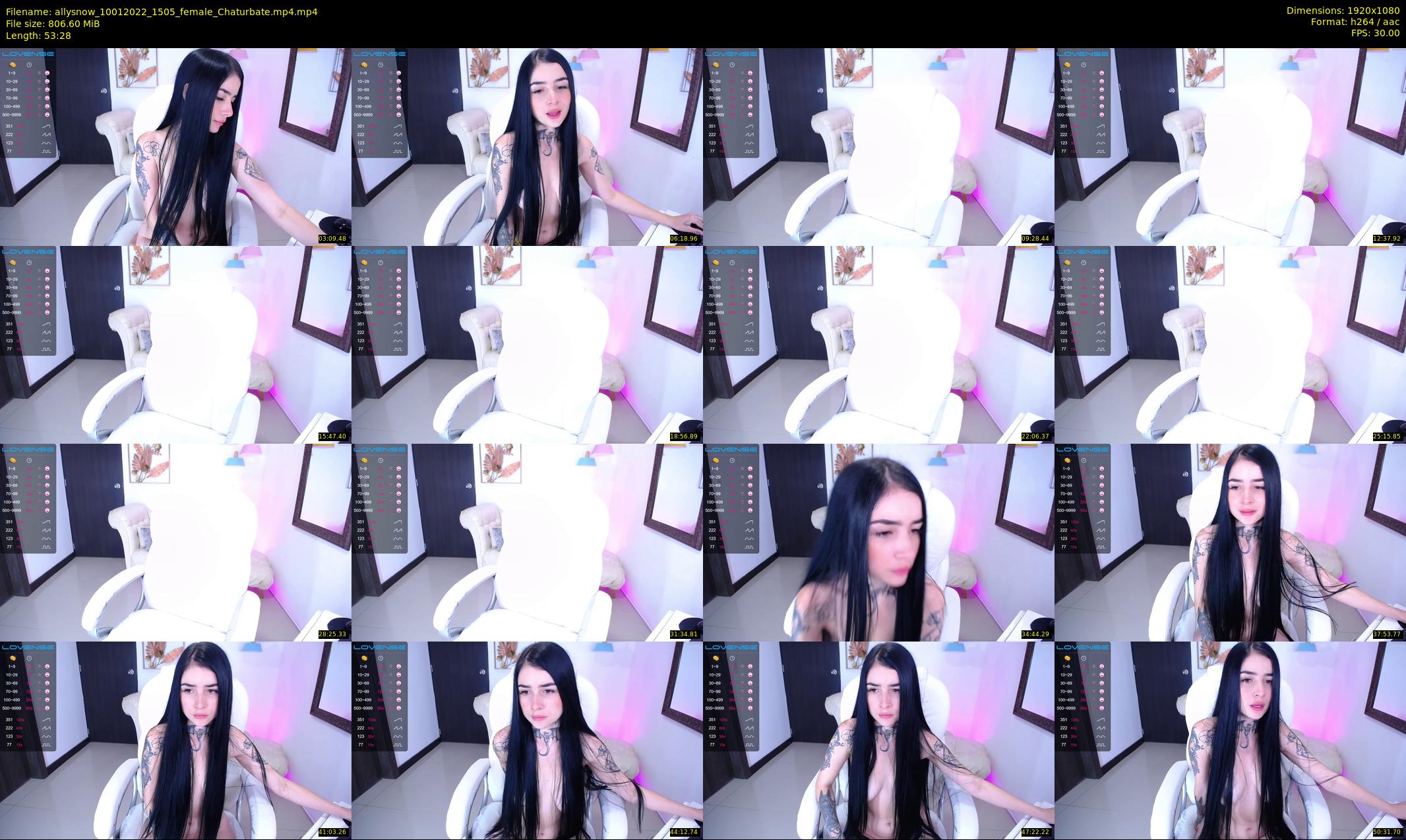 allysnow — 54 minute Chaturbate female cam show recording, 1080p, Jan 10, 2022
