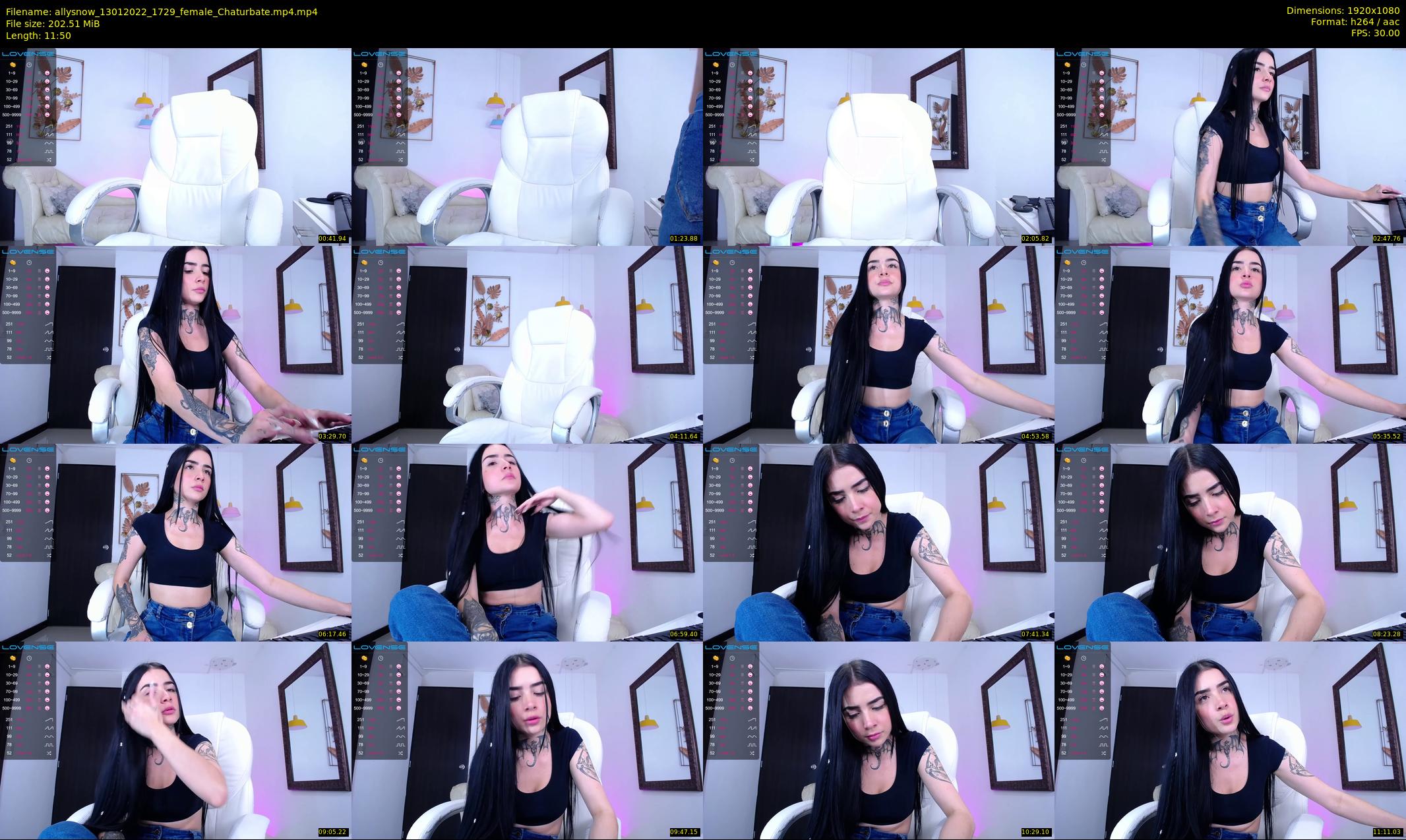 allysnow — 12 minute Chaturbate female cam show recording, 1080p, Jan 13, 2022