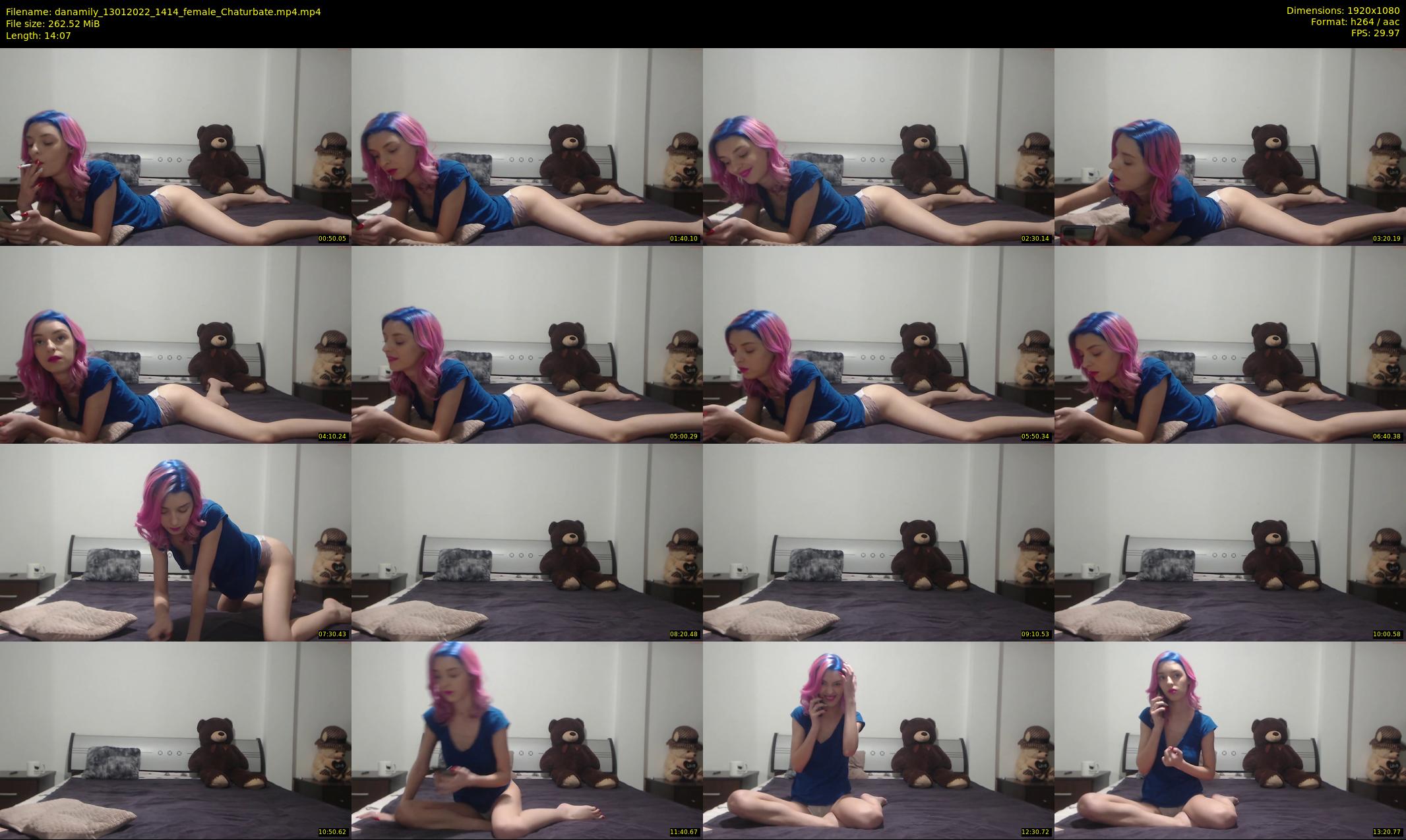 danamily — 15 minute Chaturbate female cam show recording, 1080p, Jan 13, 2022