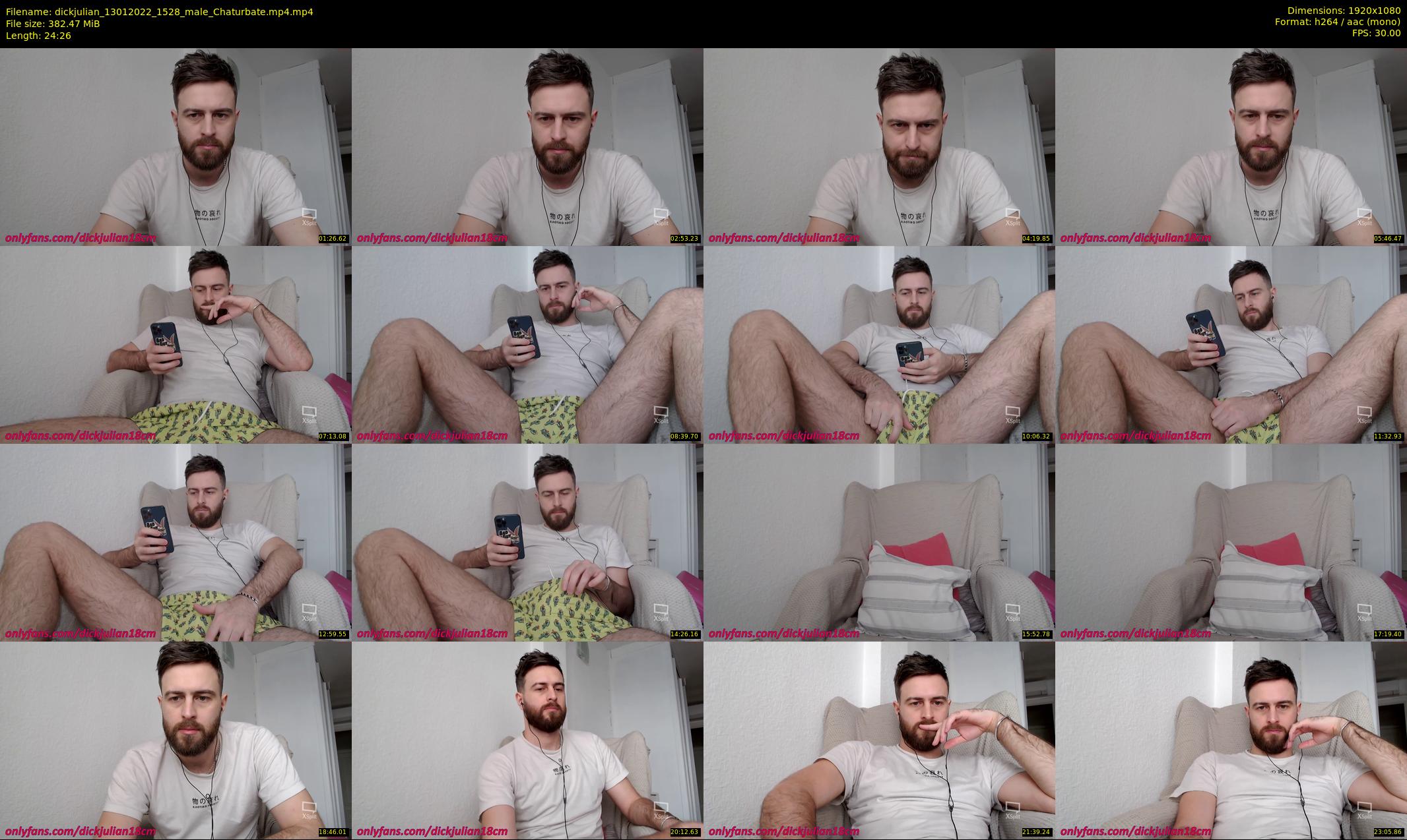 dickjulian — 25 minute Chaturbate male cam show recording, 1080p, Jan 13, 2022