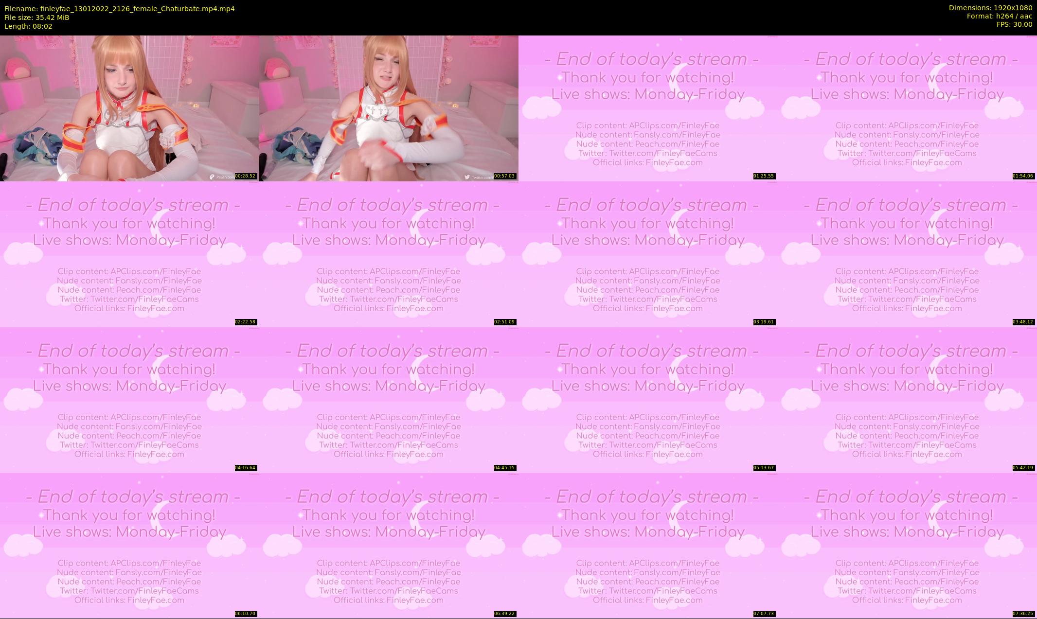 finleyfae — 9 minute Chaturbate female cam show recording, 1080p, Jan 13, 2022