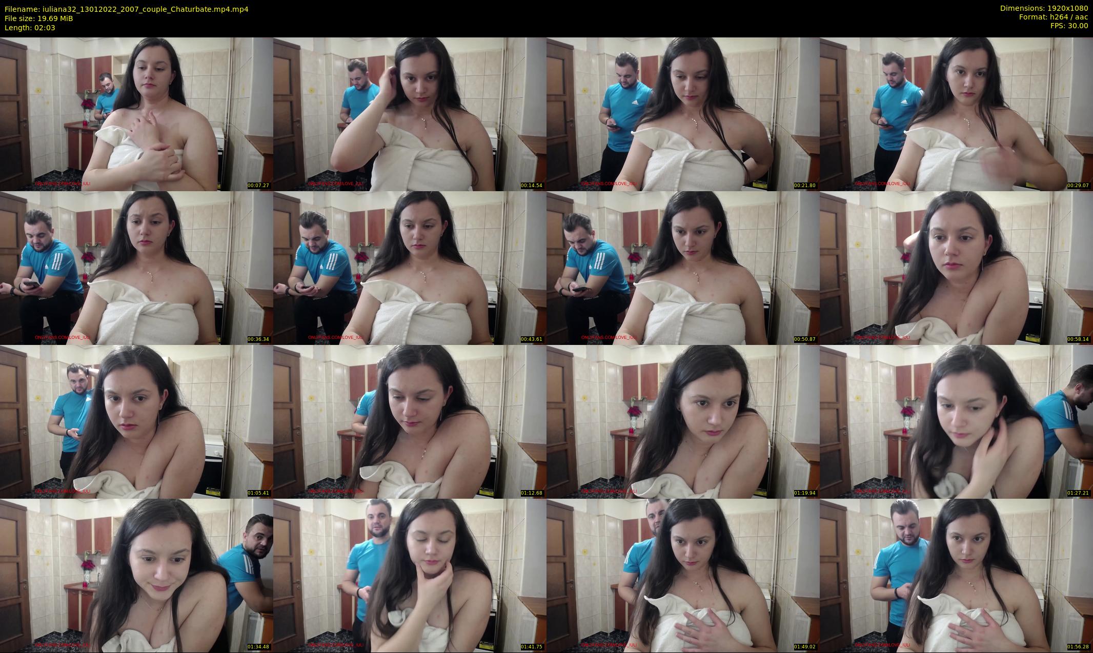 iuliana32 — 3 minute Chaturbate couple cam show recording, 1080p, Jan 13, 2022