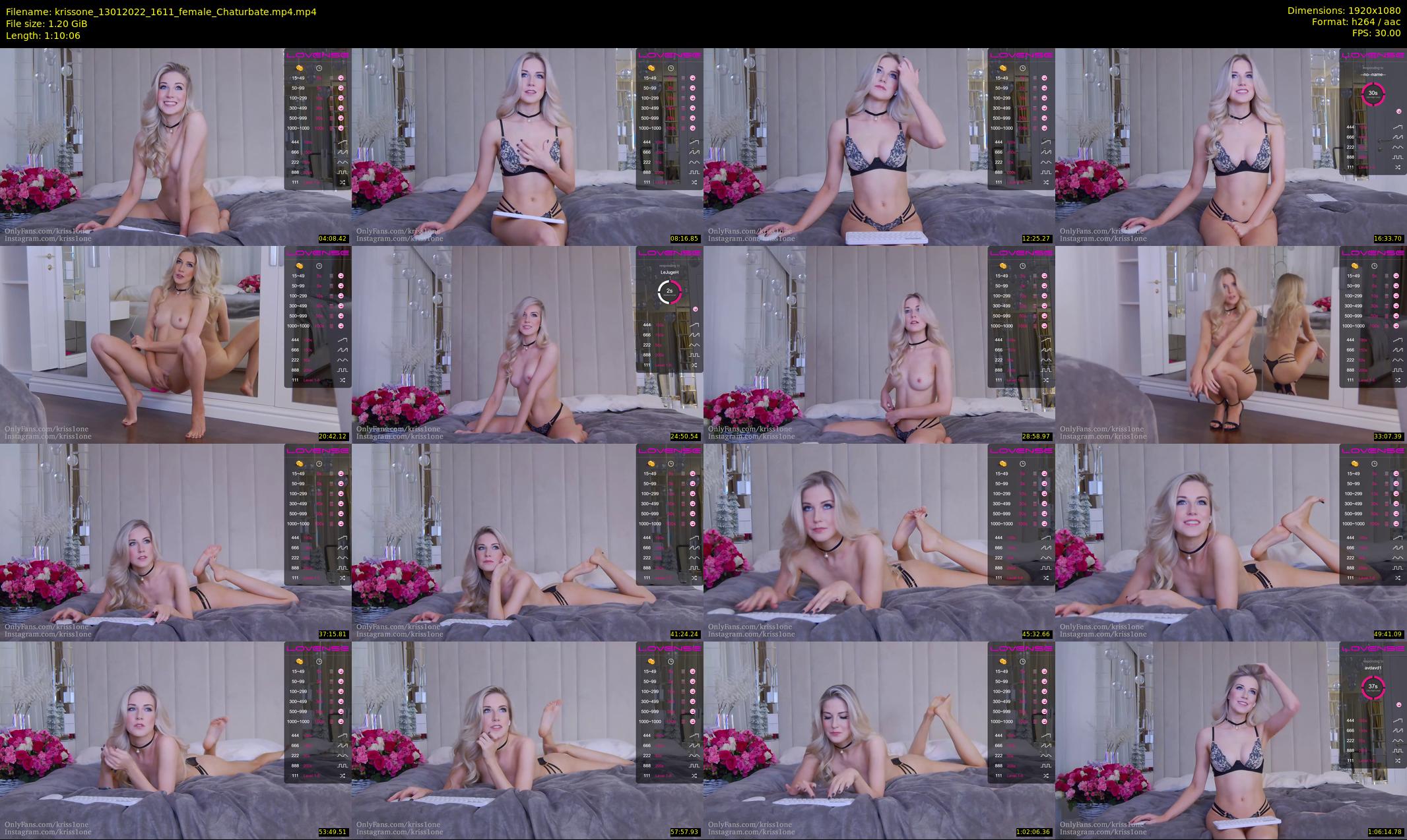 krissone — 71 minute Chaturbate female cam show recording, 1080p, Jan 13, 2022
