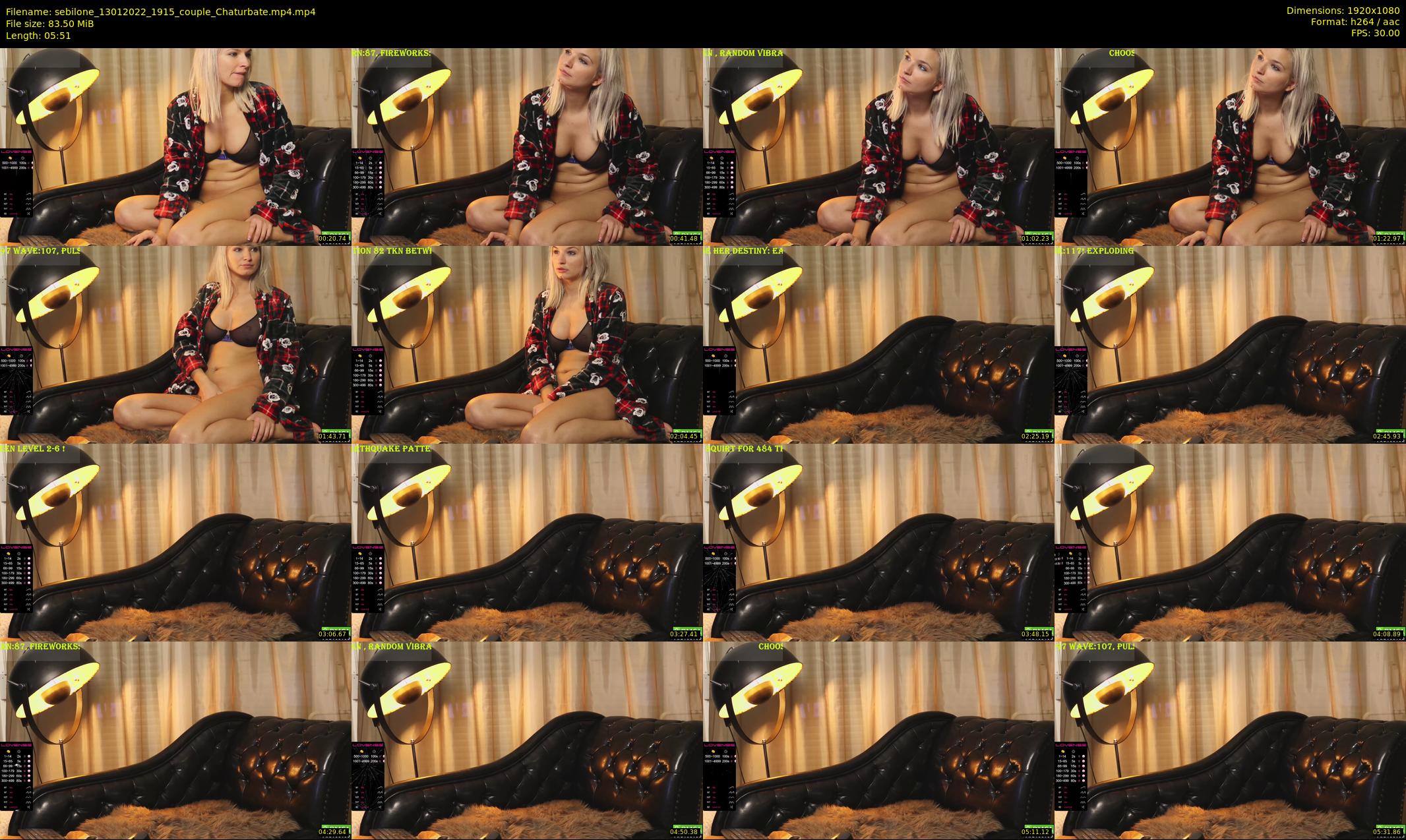 sebilone — 6 minute Chaturbate couple cam show recording, 1080p, Jan 13, 2022
