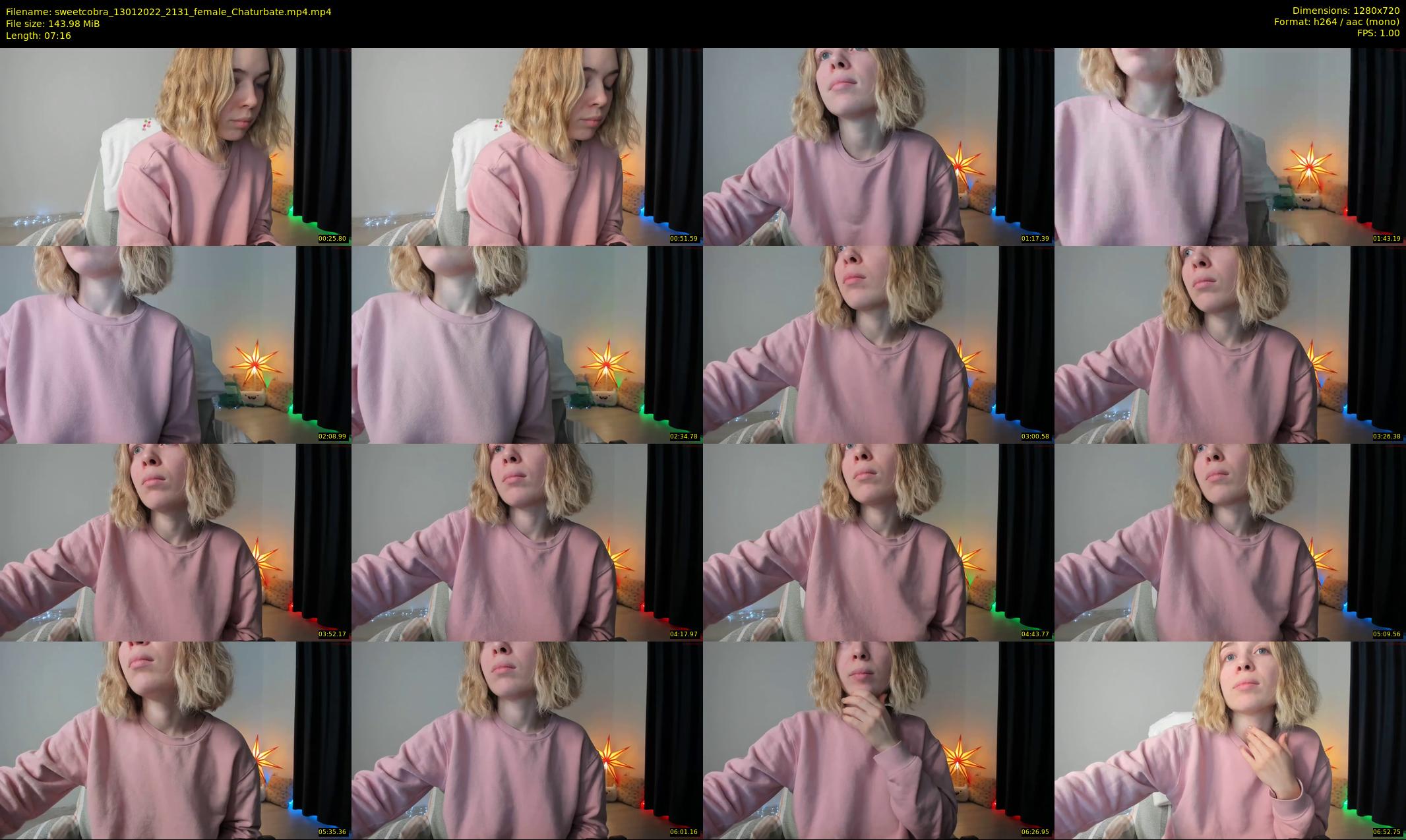 sweetcobra — 8 minute Chaturbate female cam show recording, 720p, Jan 13, 2022