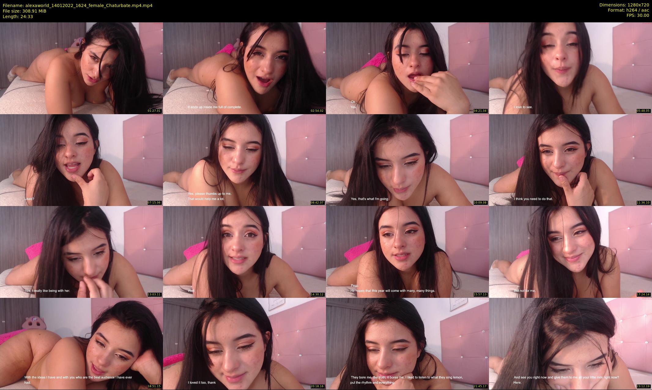 alexaworld — 25 minute Chaturbate female cam show recording, 720p, Jan 14, 2022