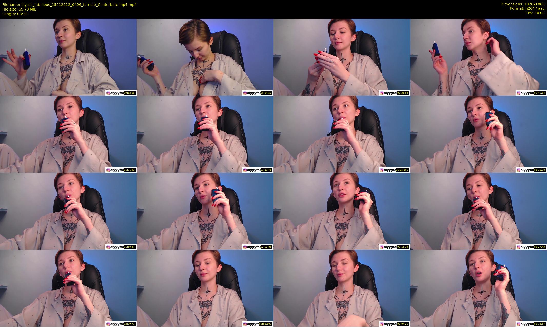 alyssa_fabulous — 4 minute Chaturbate female cam show recording, 1080p, Jan 15, 2022