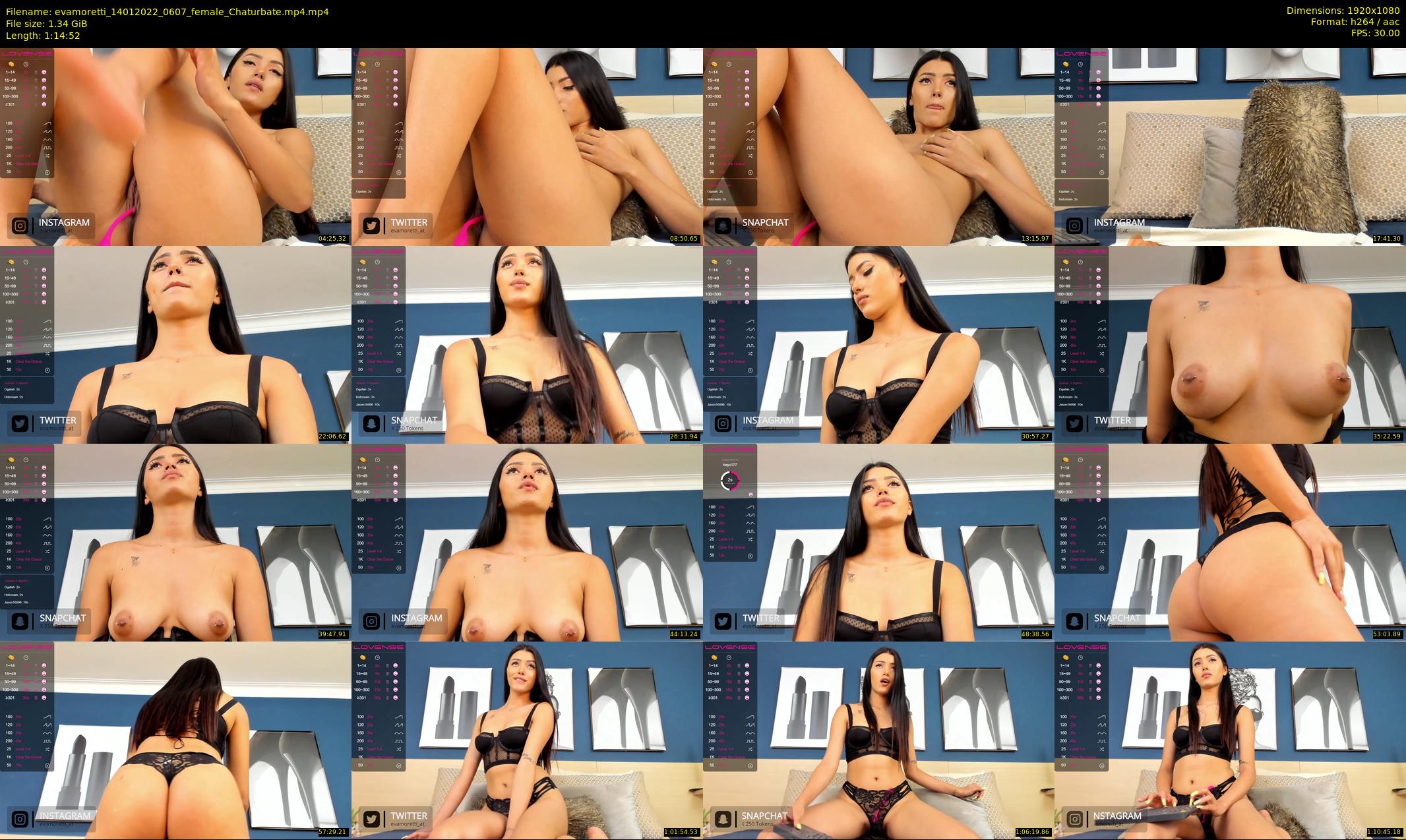 evamoretti — 75 minute Chaturbate female cam show recording, 1080p, Jan 14, 2022