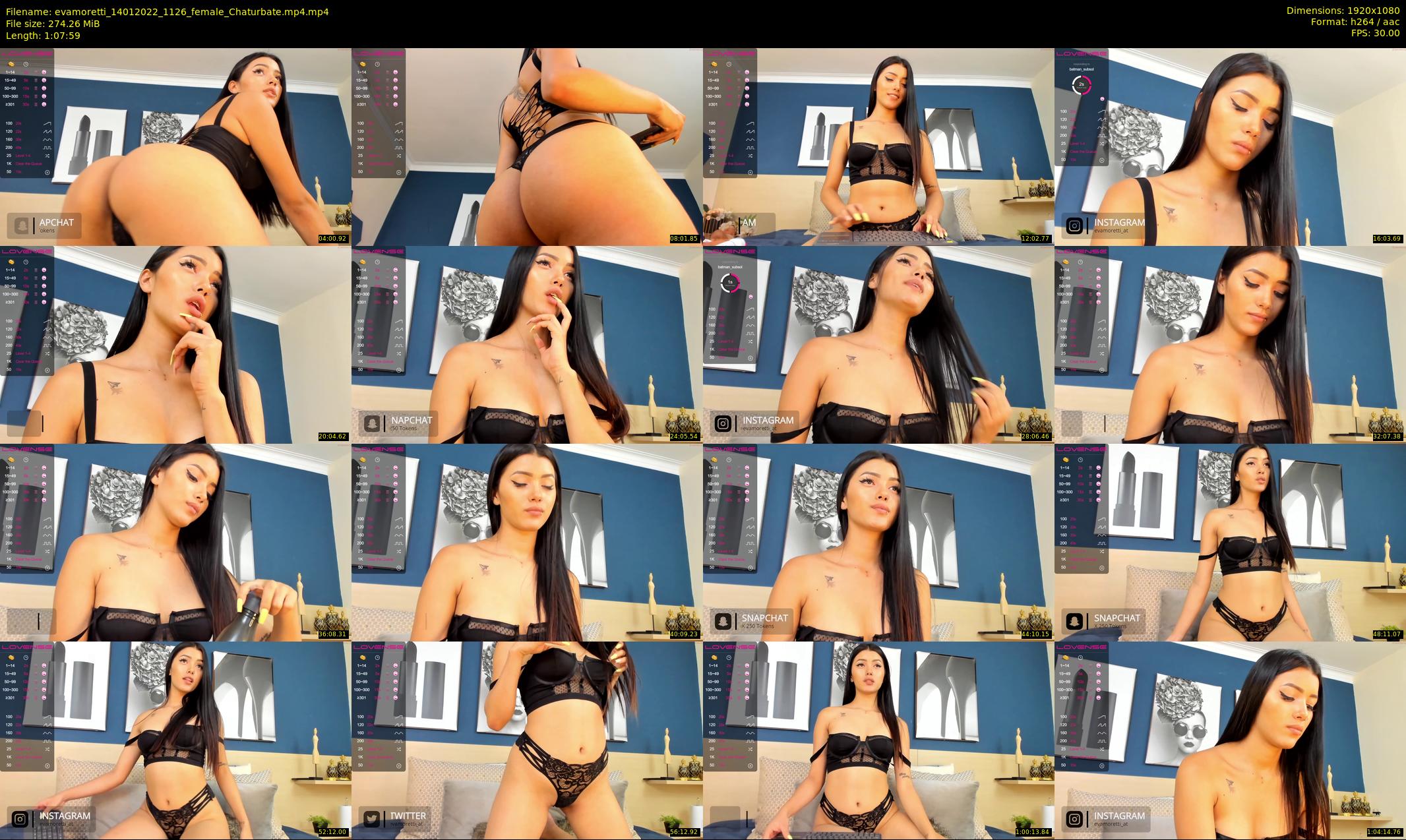 evamoretti — 68 minute Chaturbate female cam show recording, 1080p, Jan 14, 2022