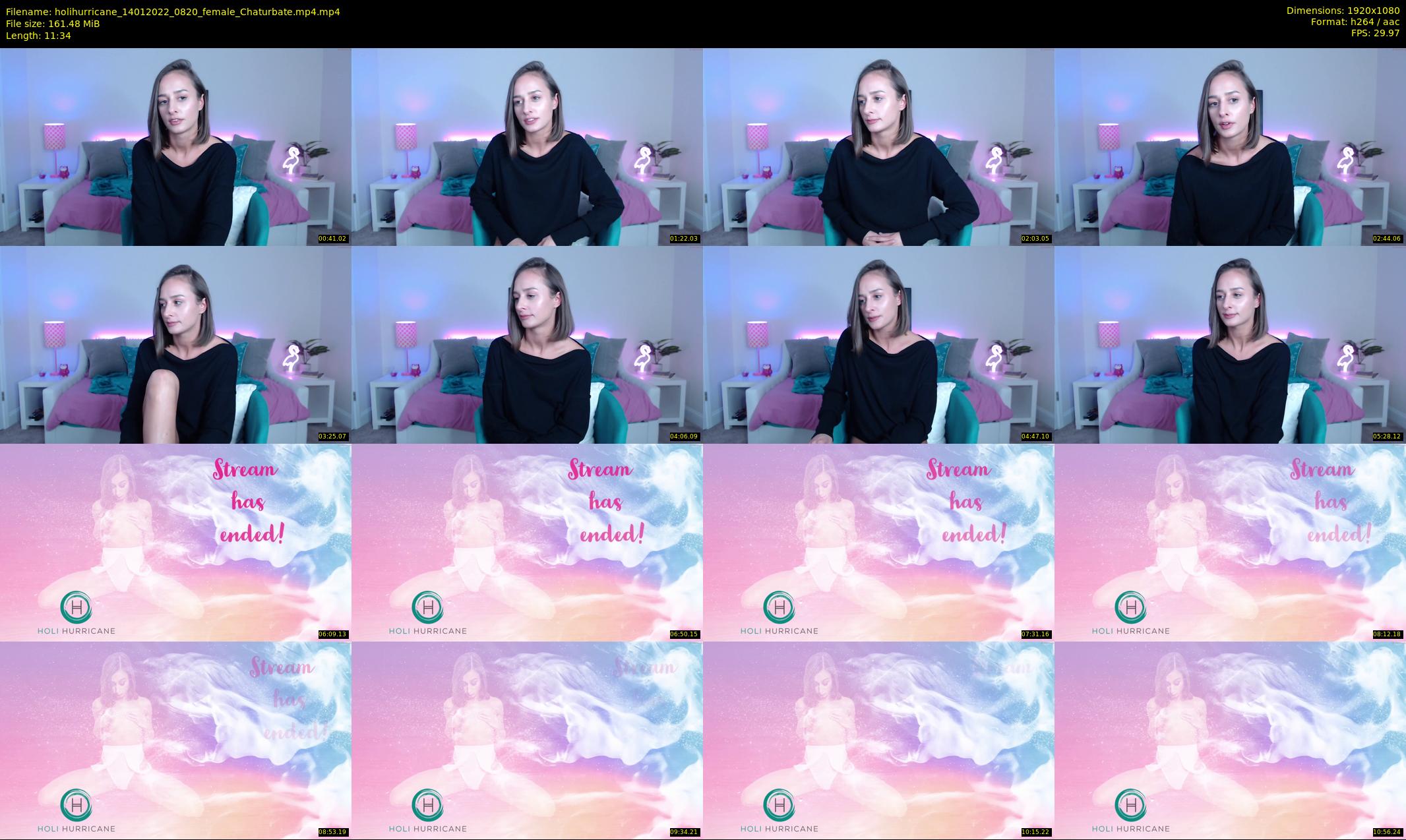 holihurricane — 12 minute Chaturbate female cam show recording, 1080p, Jan 14, 2022