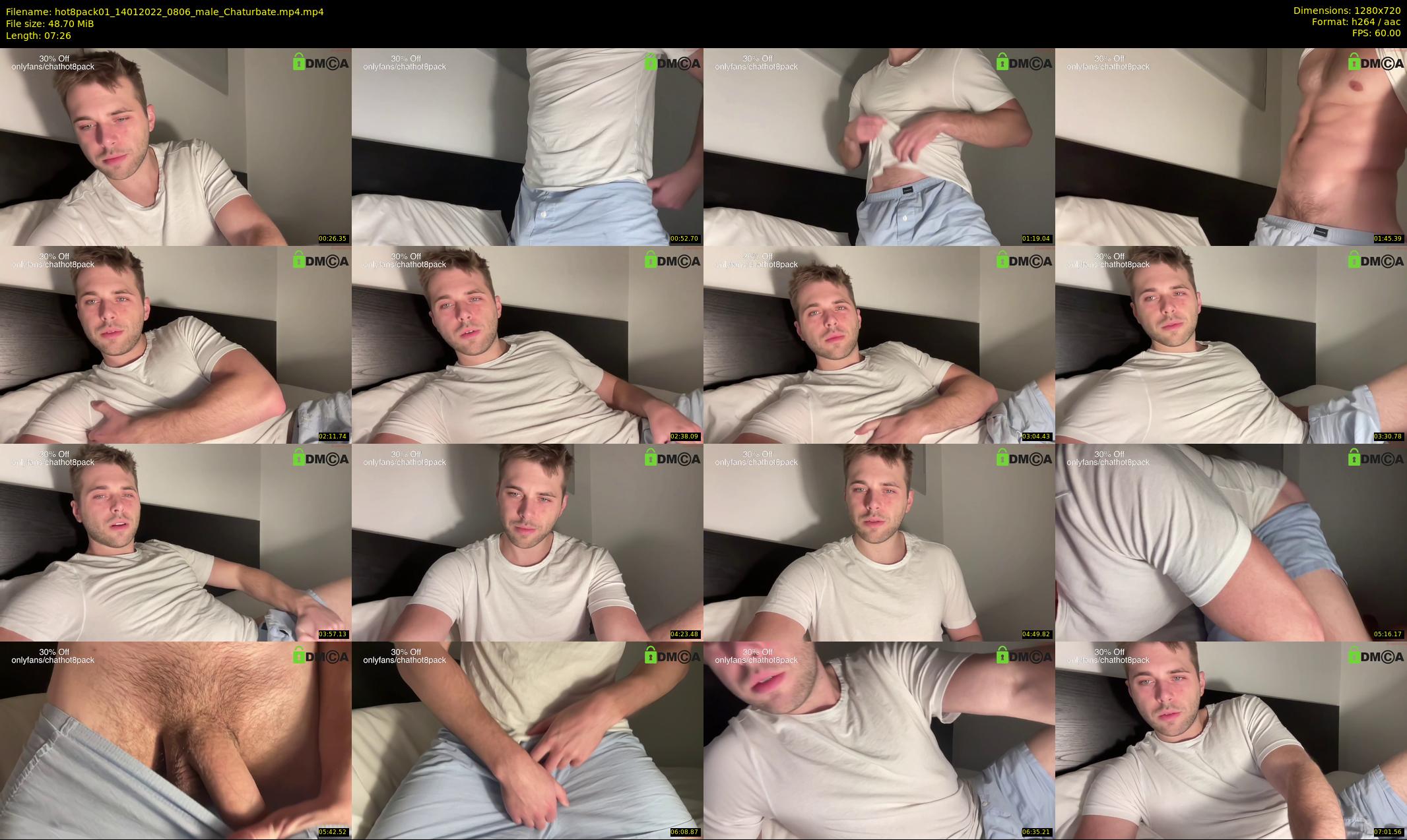 hot8pack01 — 8 minute Chaturbate male cam show recording, 720p, Jan 14, 2022