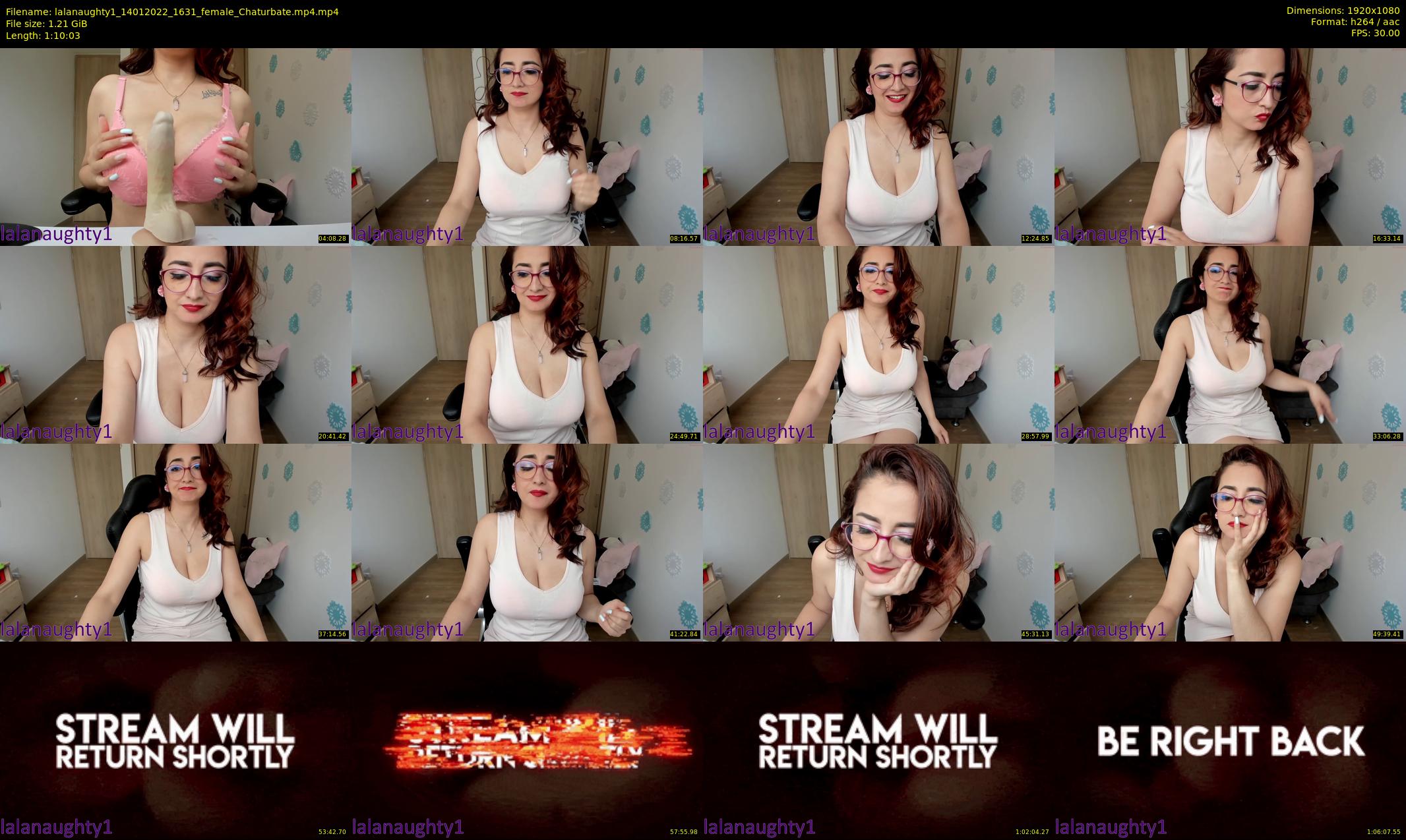 lalanaughty1 — 71 minute Chaturbate female cam show recording, 1080p, Jan 14, 2022