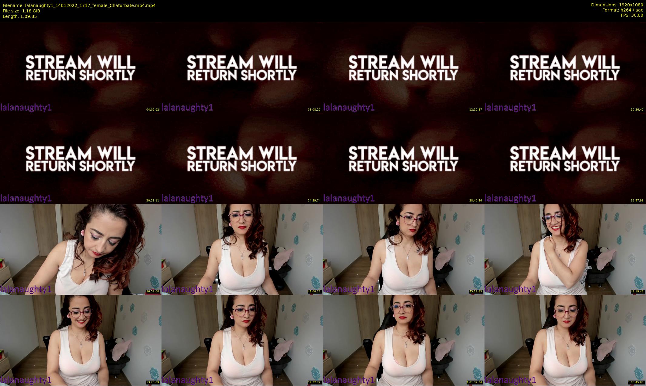 lalanaughty1 — 70 minute Chaturbate female cam show recording, 1080p, Jan 14, 2022
