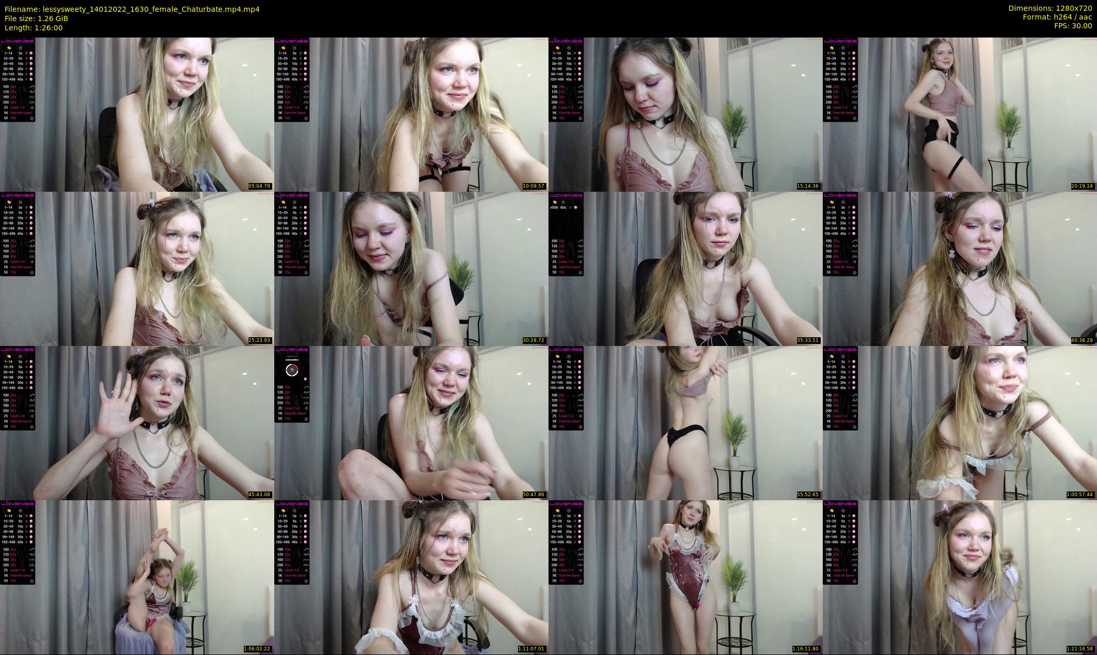 lessysweety — 86 minute Chaturbate female cam show recording, 720p, Jan 14, 2022