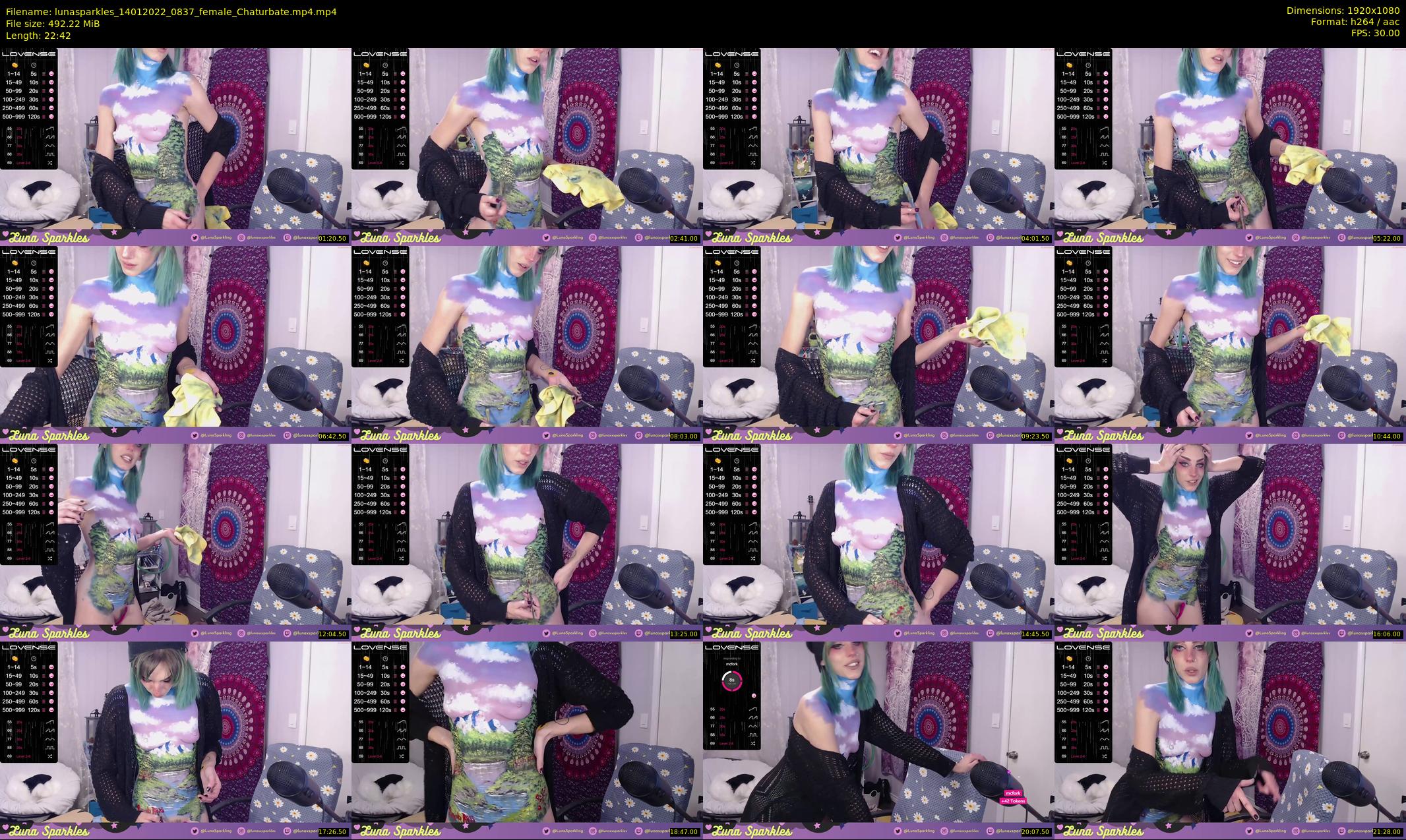 lunasparkles — 23 minute Chaturbate female cam show recording, 1080p, Jan 14, 2022