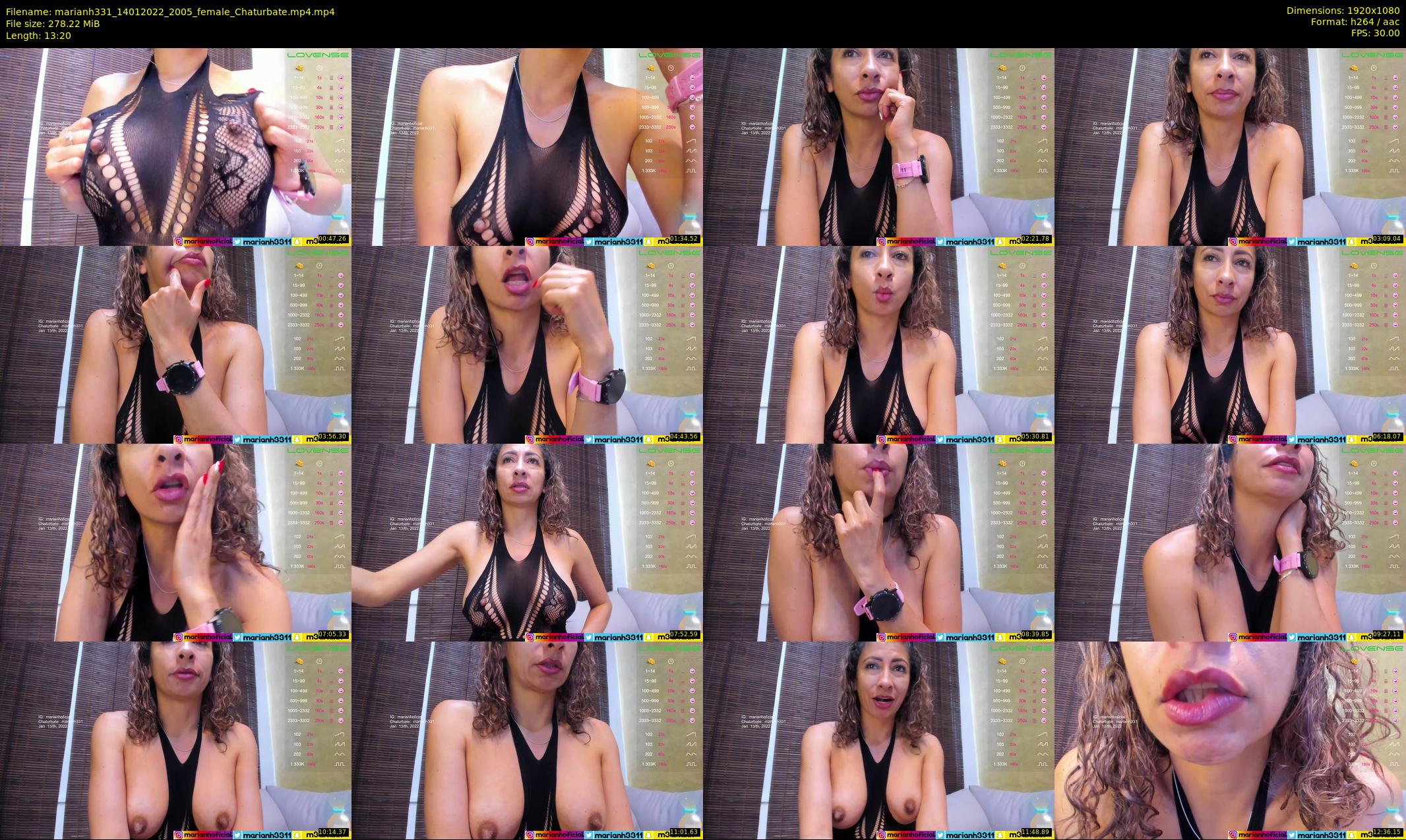 marianh331 — 14 minute Chaturbate female cam show recording, 1080p, Jan 14, 2022