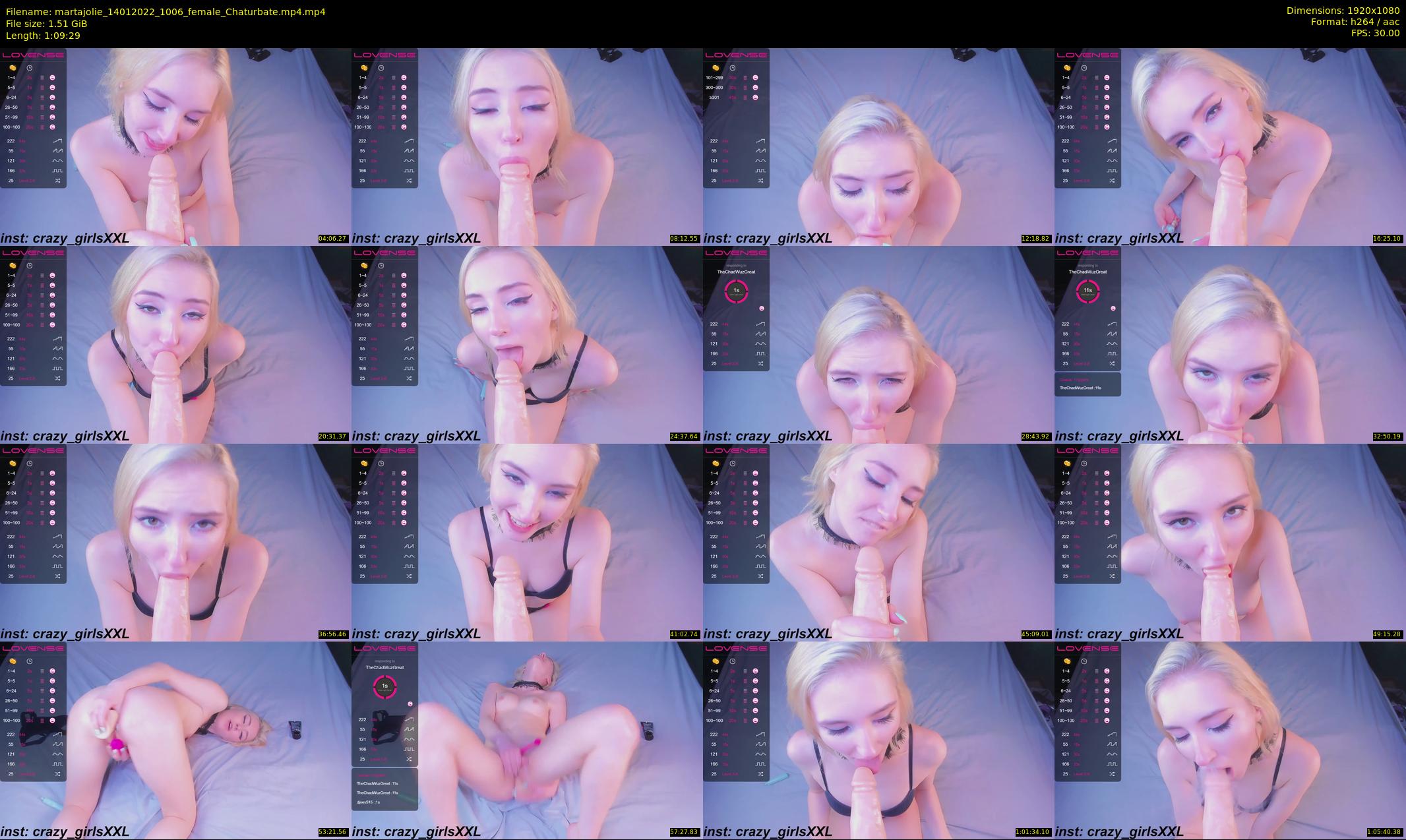 martajolie — 70 minute Chaturbate female cam show recording, 1080p, Jan 14, 2022