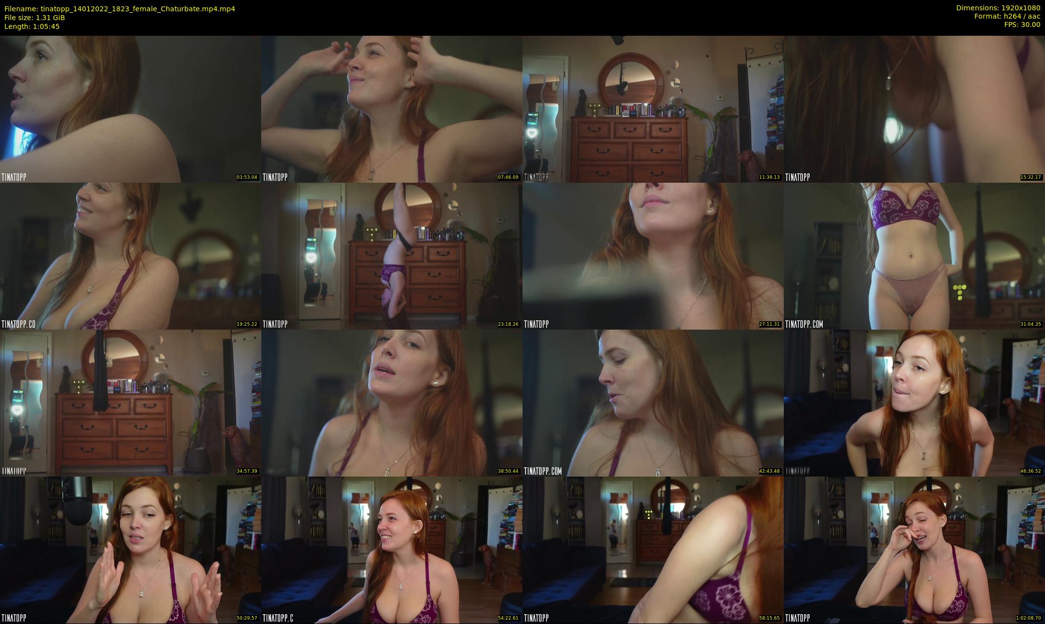 tinatopp — 66 minute Chaturbate female cam show recording, 1080p, Jan 14, 2022