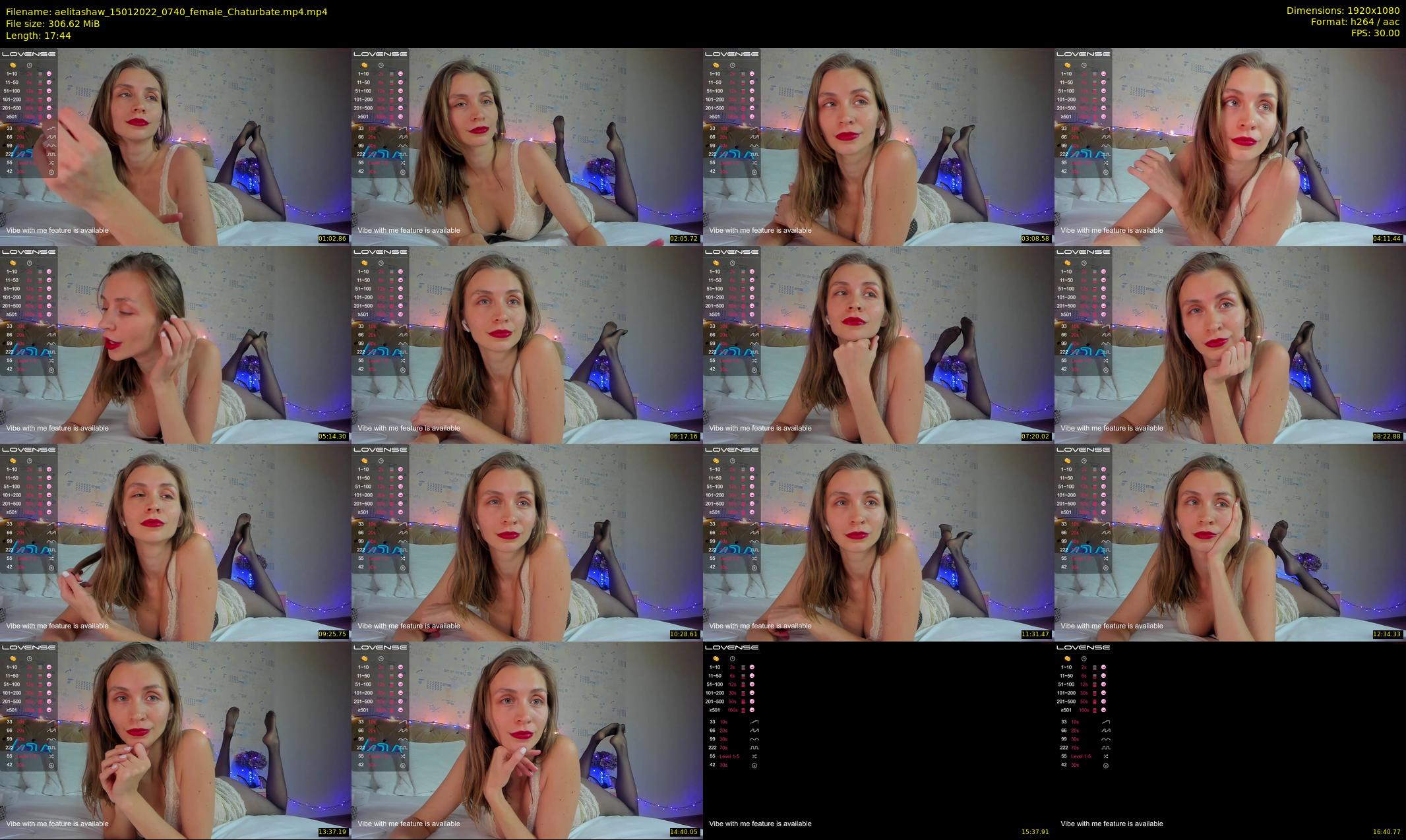 aelitashaw — 18 minute Chaturbate female cam show recording, 1080p, Jan 15, 2022