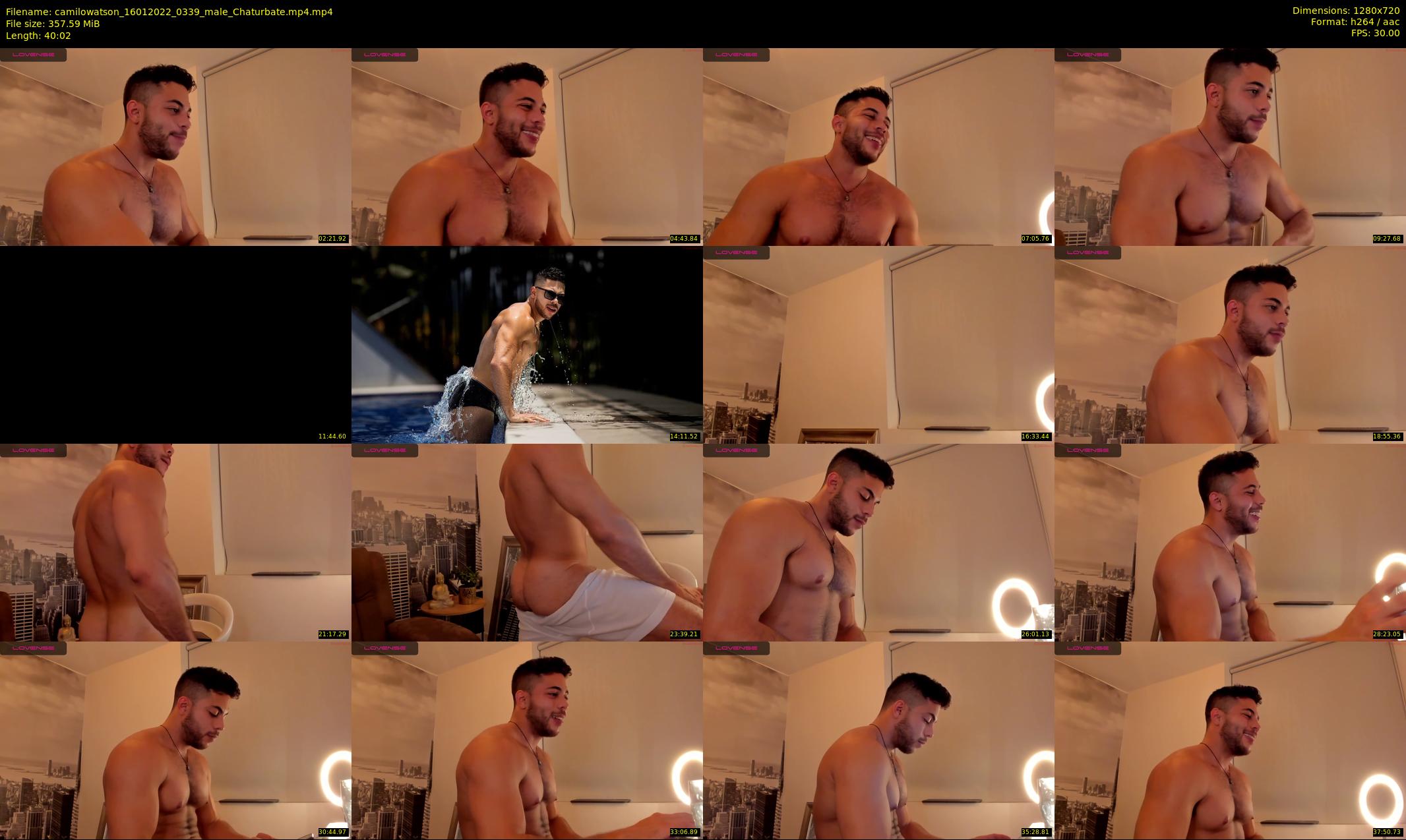 camilowatson — 41 minute Chaturbate male cam show recording, 720p, Jan 16, 2022