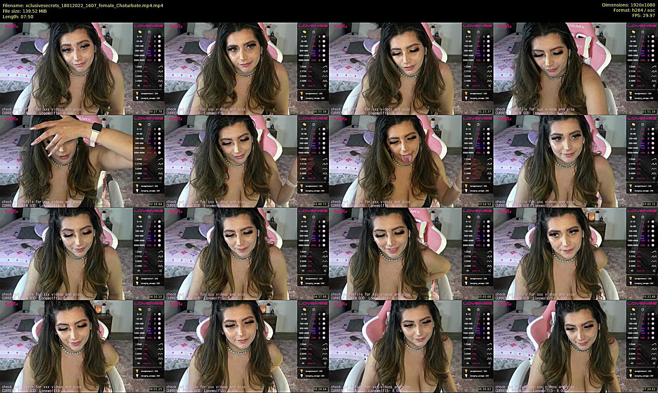 xclusivesecrets — 8 minute Chaturbate female cam show recording, 1080p, Jan 18, 2022