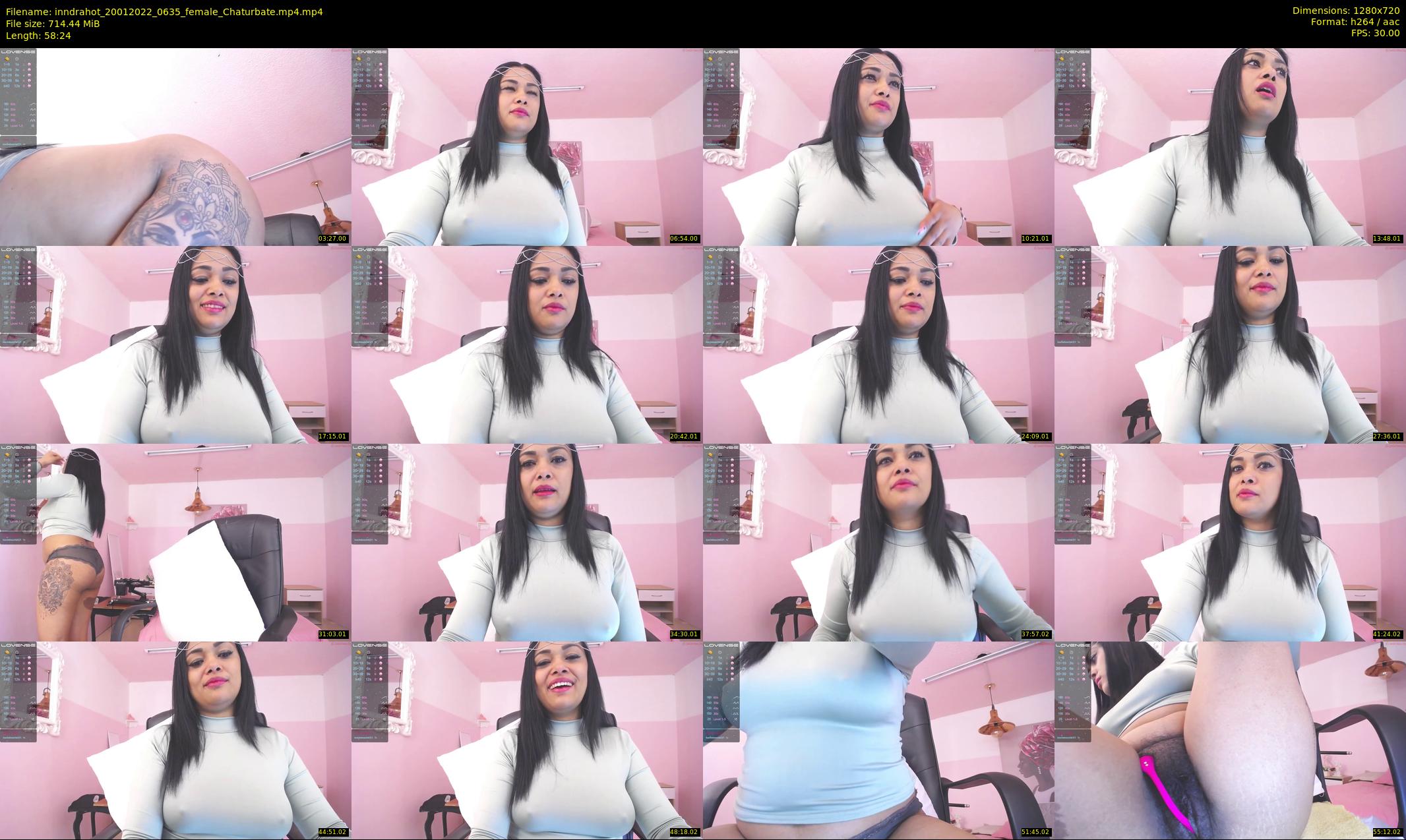 inndrahot — 59 minute Chaturbate female cam show recording, 720p, Jan 20, 2022