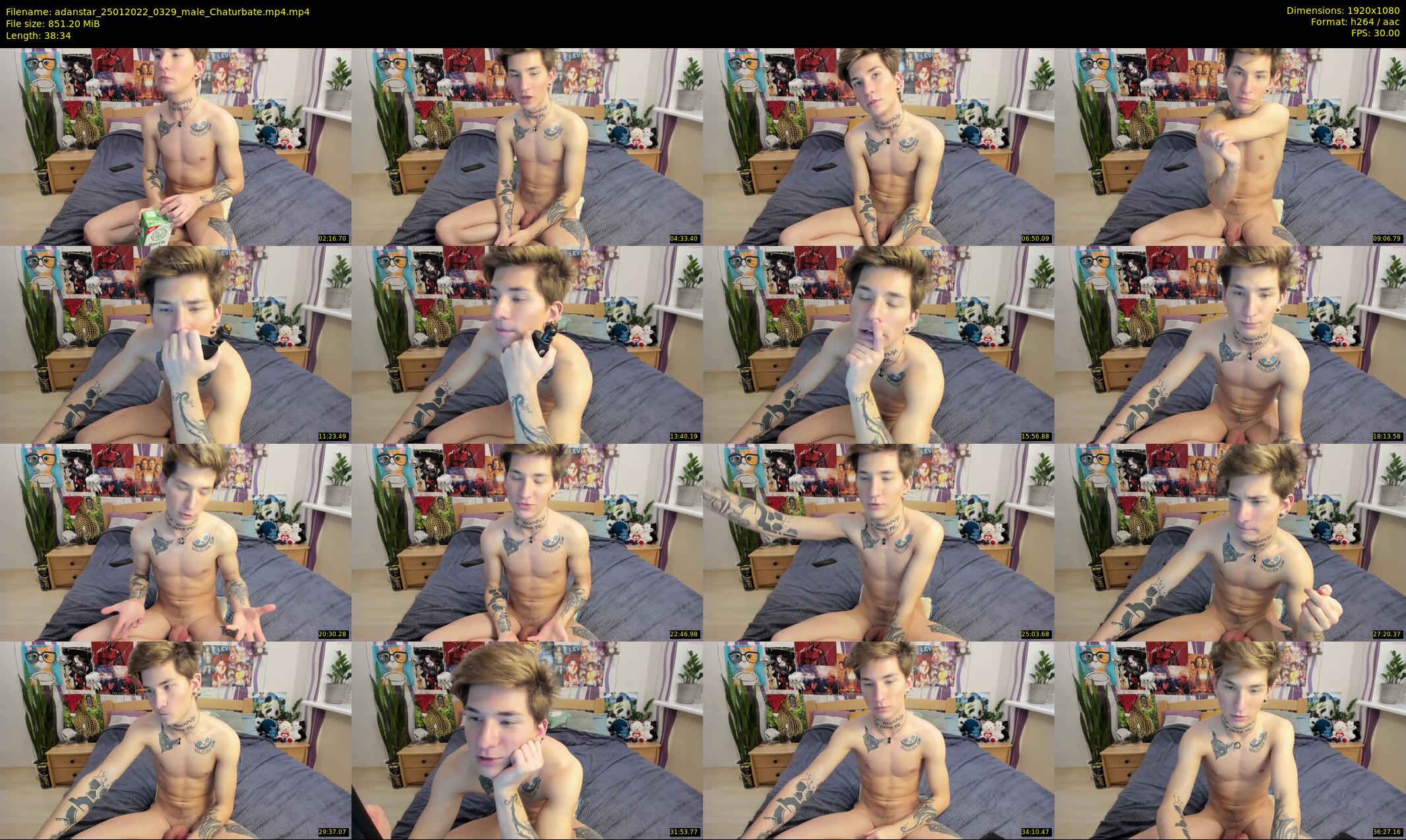 adanstar — 39 minute Chaturbate male cam show recording, 1080p, Jan 25, 2022