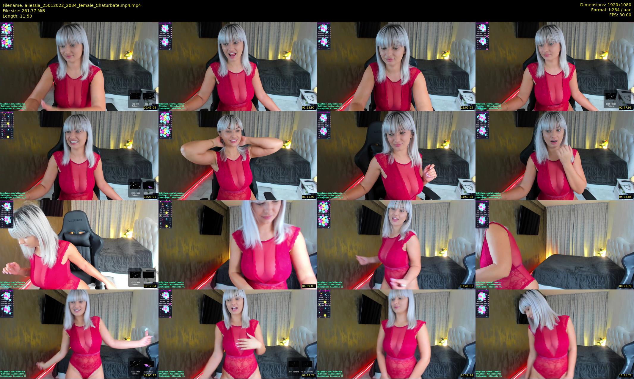 aliessia — 12 minute Chaturbate female cam show recording, 1080p, Jan 25, 2022