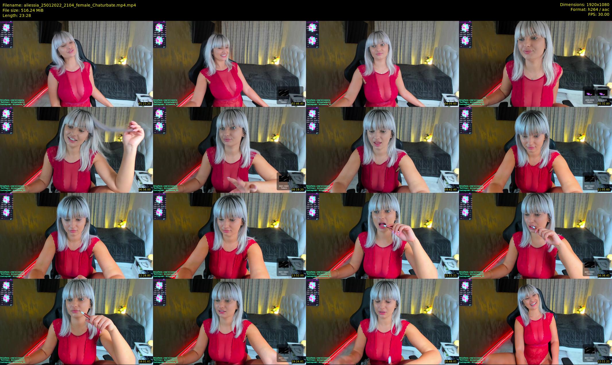 aliessia — 24 minute Chaturbate female cam show recording, 1080p, Jan 25, 2022