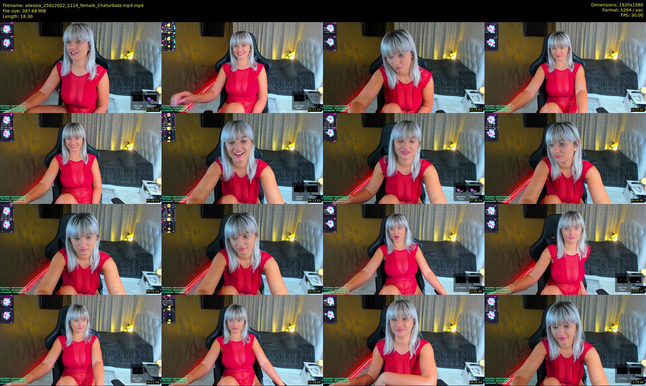 aliessia — 19 minute Chaturbate female cam show recording, 1080p, Jan 25, 2022