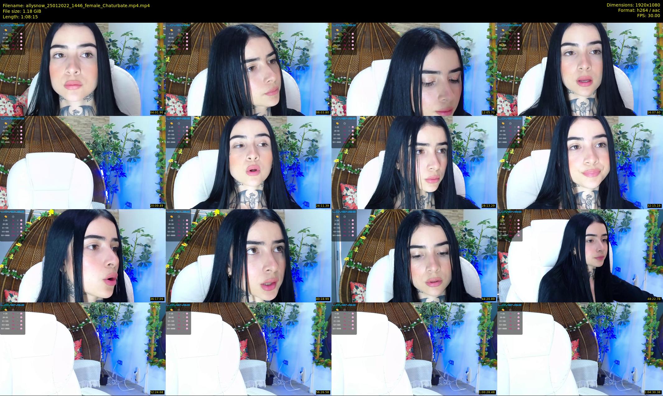 allysnow — 69 minute Chaturbate female cam show recording, 1080p, Jan 25, 2022