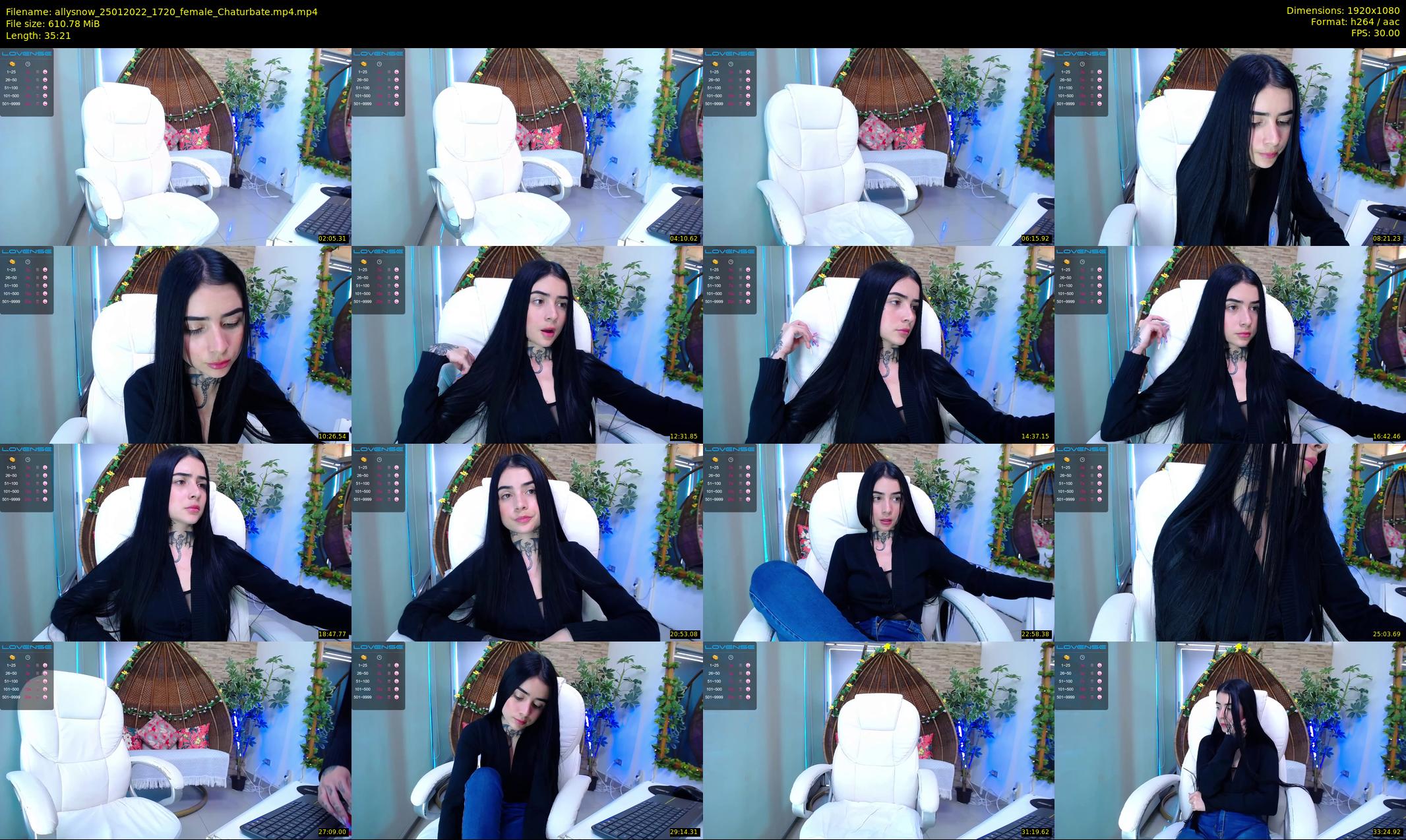 allysnow — 36 minute Chaturbate female cam show recording, 1080p, Jan 25, 2022