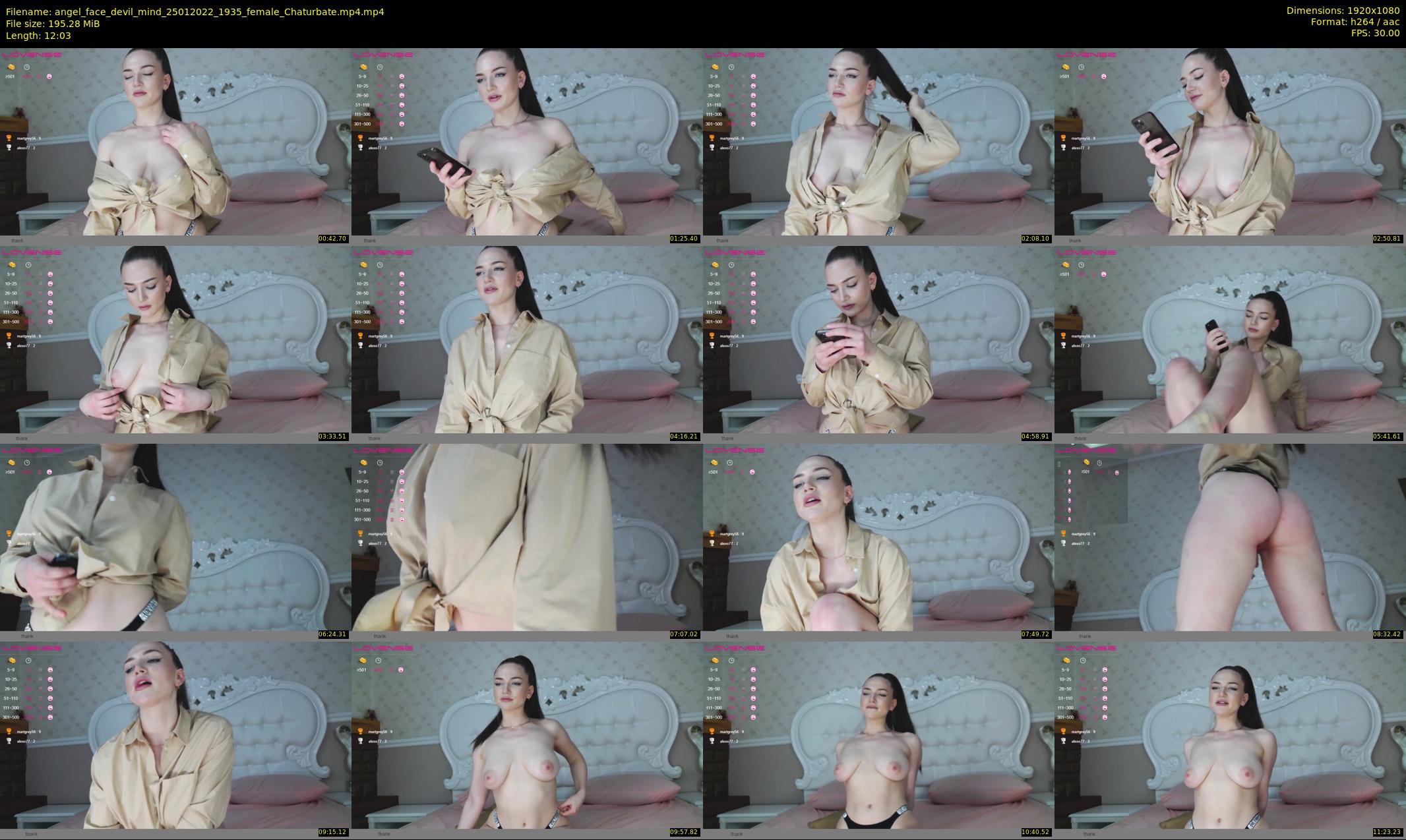 angel_face_devil_mind — 13 minute Chaturbate female cam show recording, 1080p, Jan 25, 2022
